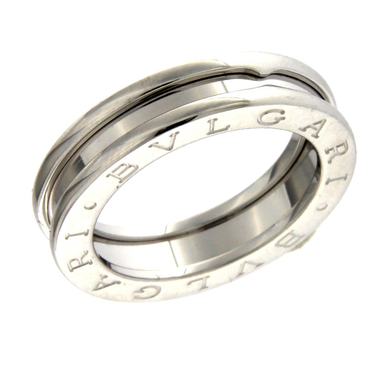 Women's or Men's BZERO1 Ring 18 Karat White Gold 1 Band For Sale
