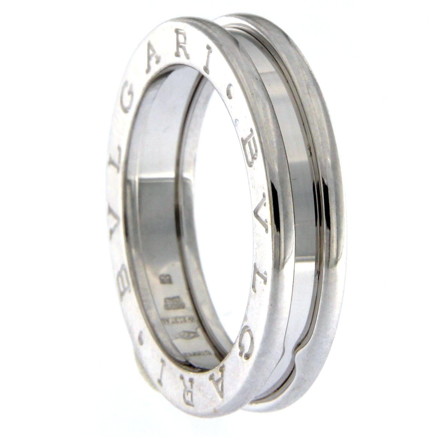 BZERO1 ring 18kt white gold       size 52 1 Band