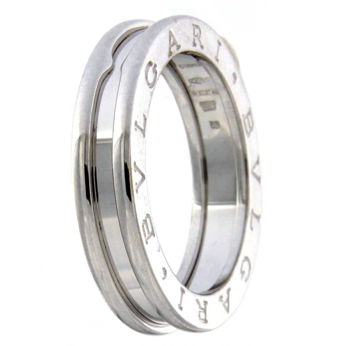 Women's or Men's BZERO1 Ring 18 Karat White Gold 1 Band For Sale