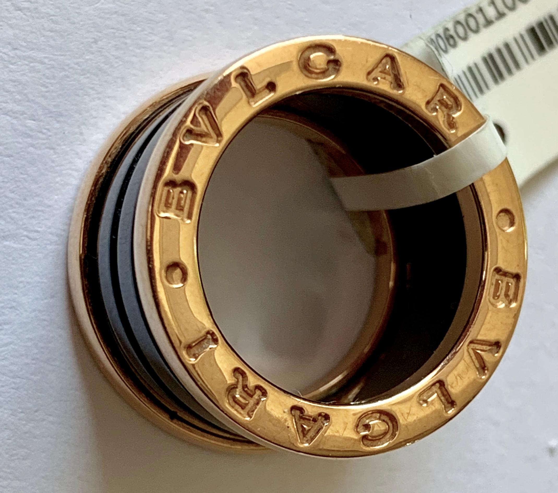 Contemporary B.Zero1 Ring by Bulgari in Rose Gold
