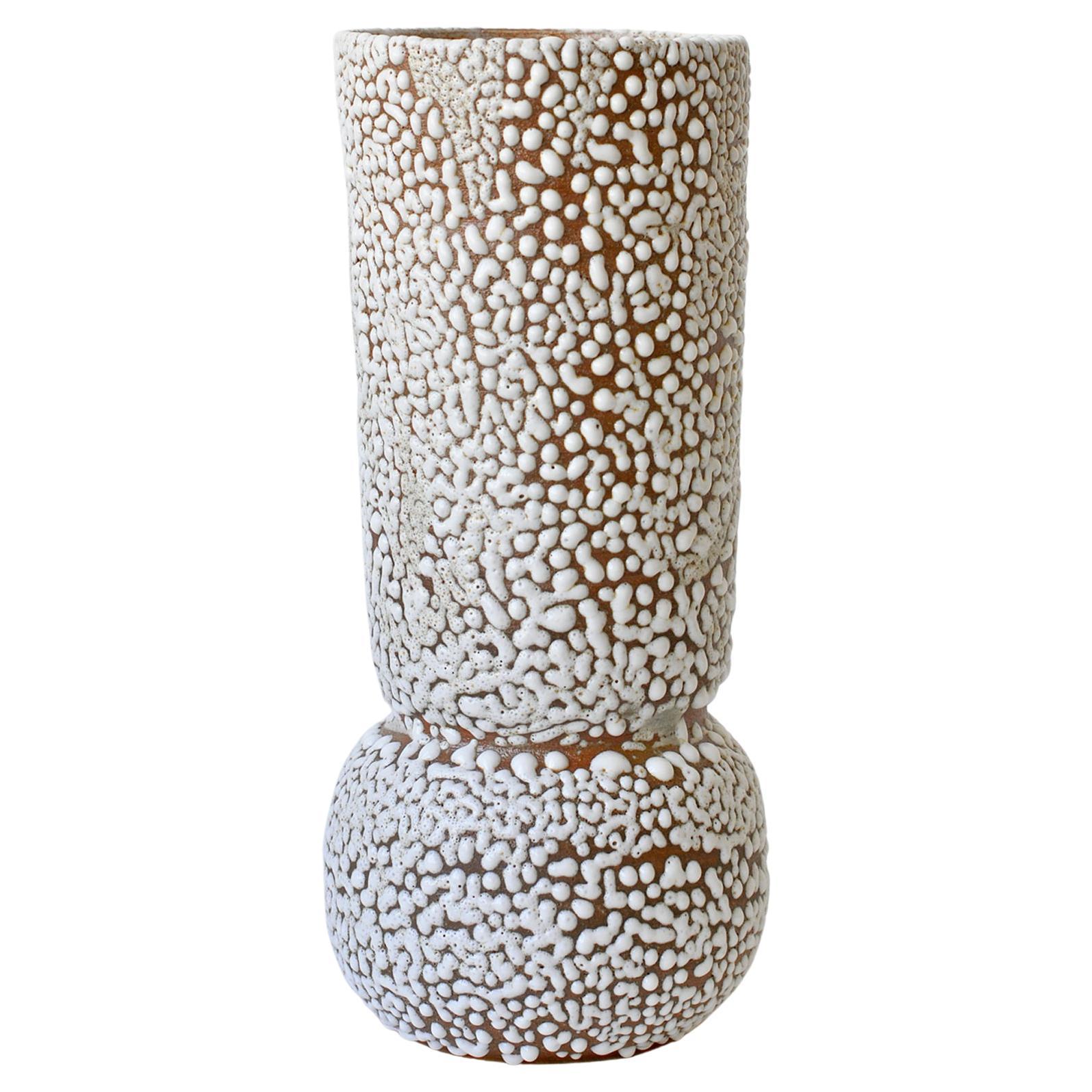 Square Form Stoneware Vase by Henry Varnum Poor For Sale at 1stDibs