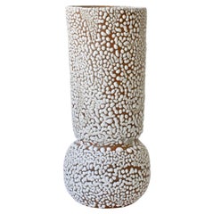 C-015 Weiße Vase aus Steingut von Moïo Studio