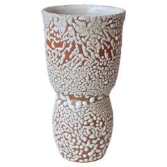 C-019 Weiße Vase aus Steingut von Moïo Studio