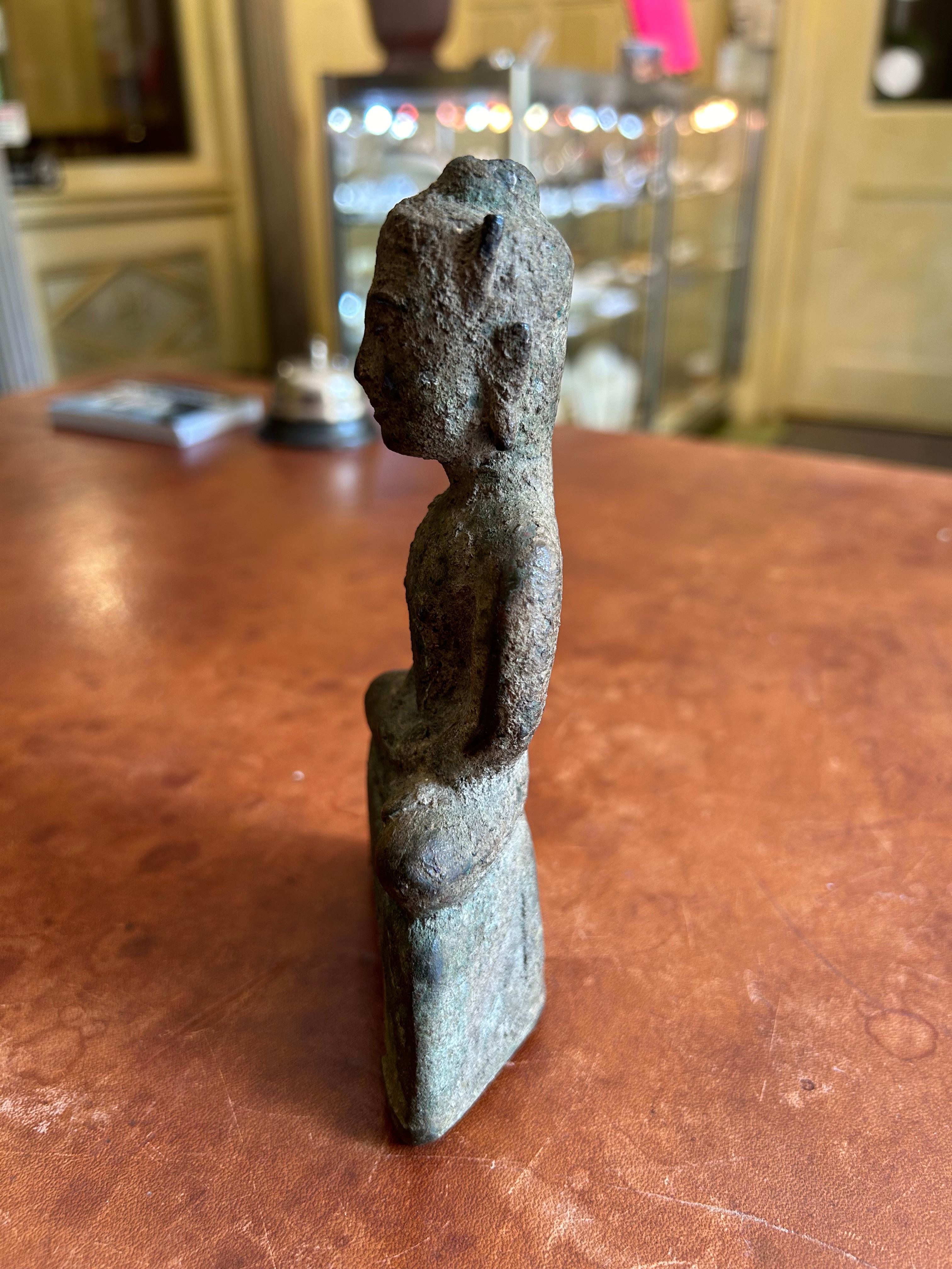 c. 1300-1500s Bronze Buddha From Aytthaya, Thailand For Sale 5