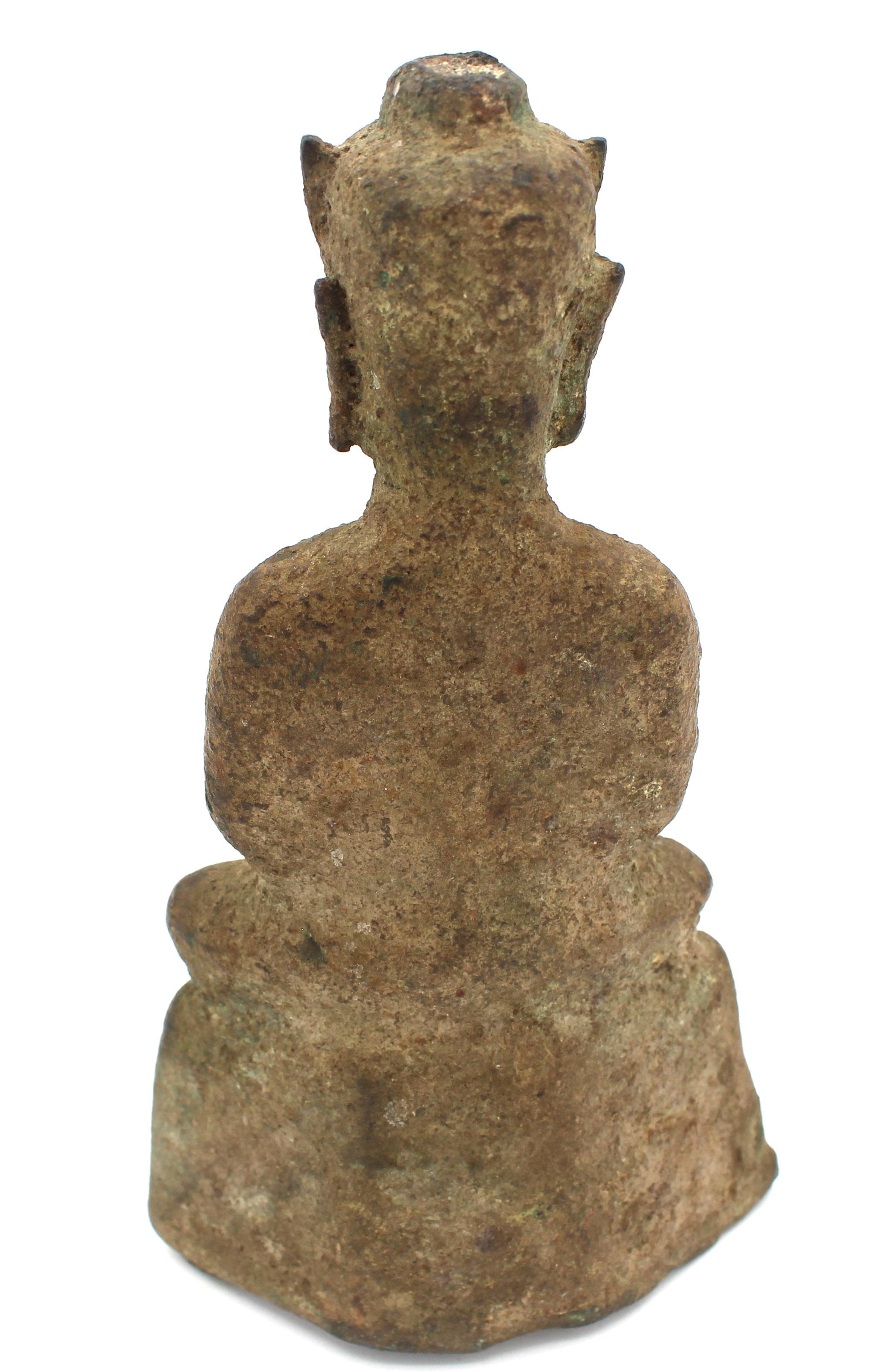 International Style c. 1300-1500s Bronze Buddha From Aytthaya, Thailand For Sale
