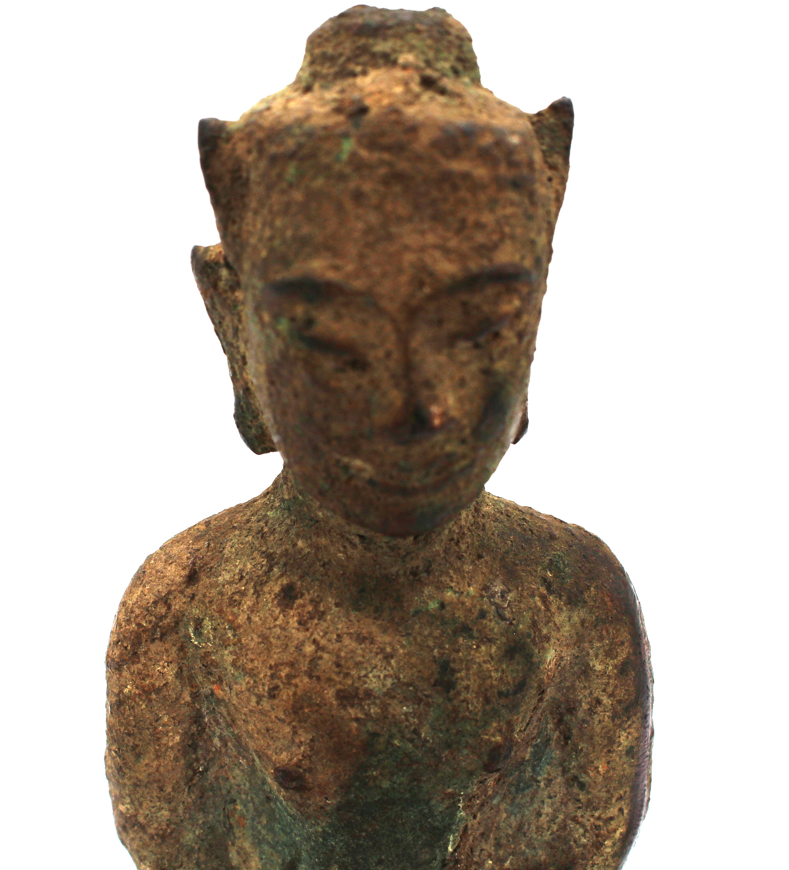 18th Century and Earlier c. 1300-1500s Bronze Buddha From Aytthaya, Thailand For Sale