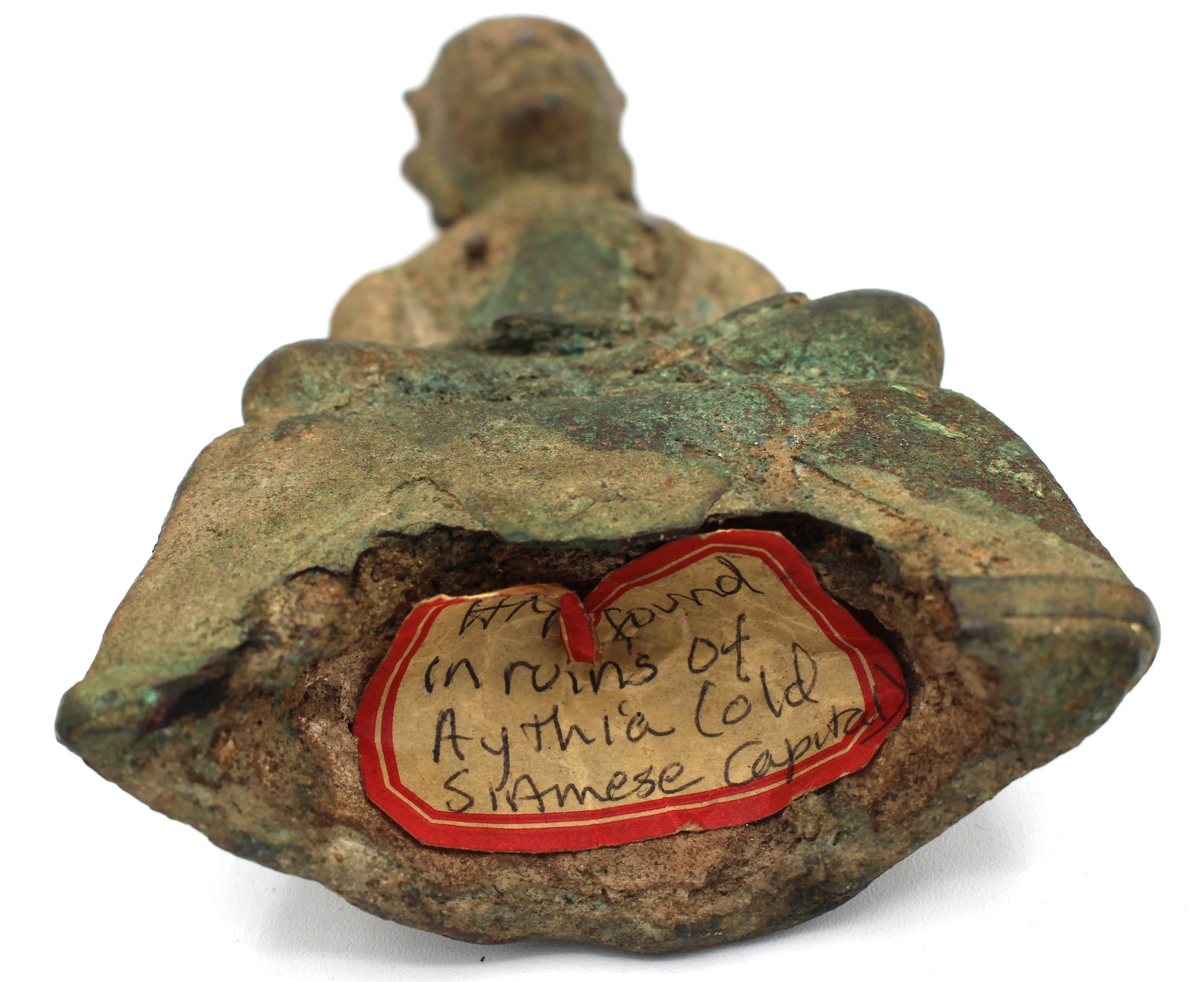 c. 1300-1500s Bronze Buddha From Aytthaya, Thailand For Sale 1