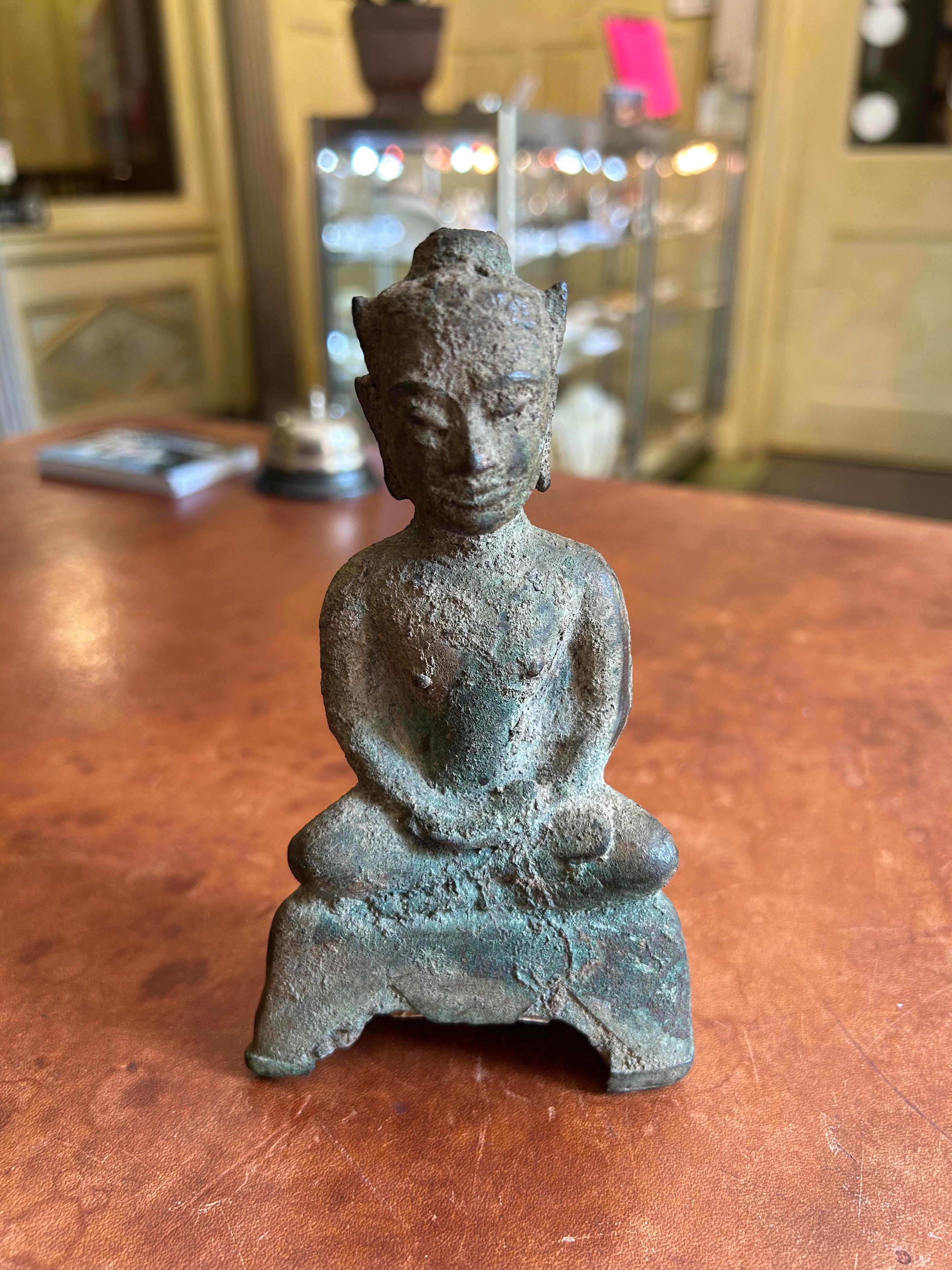 c. 1300-1500s Bronze Buddha From Aytthaya, Thailand For Sale 3