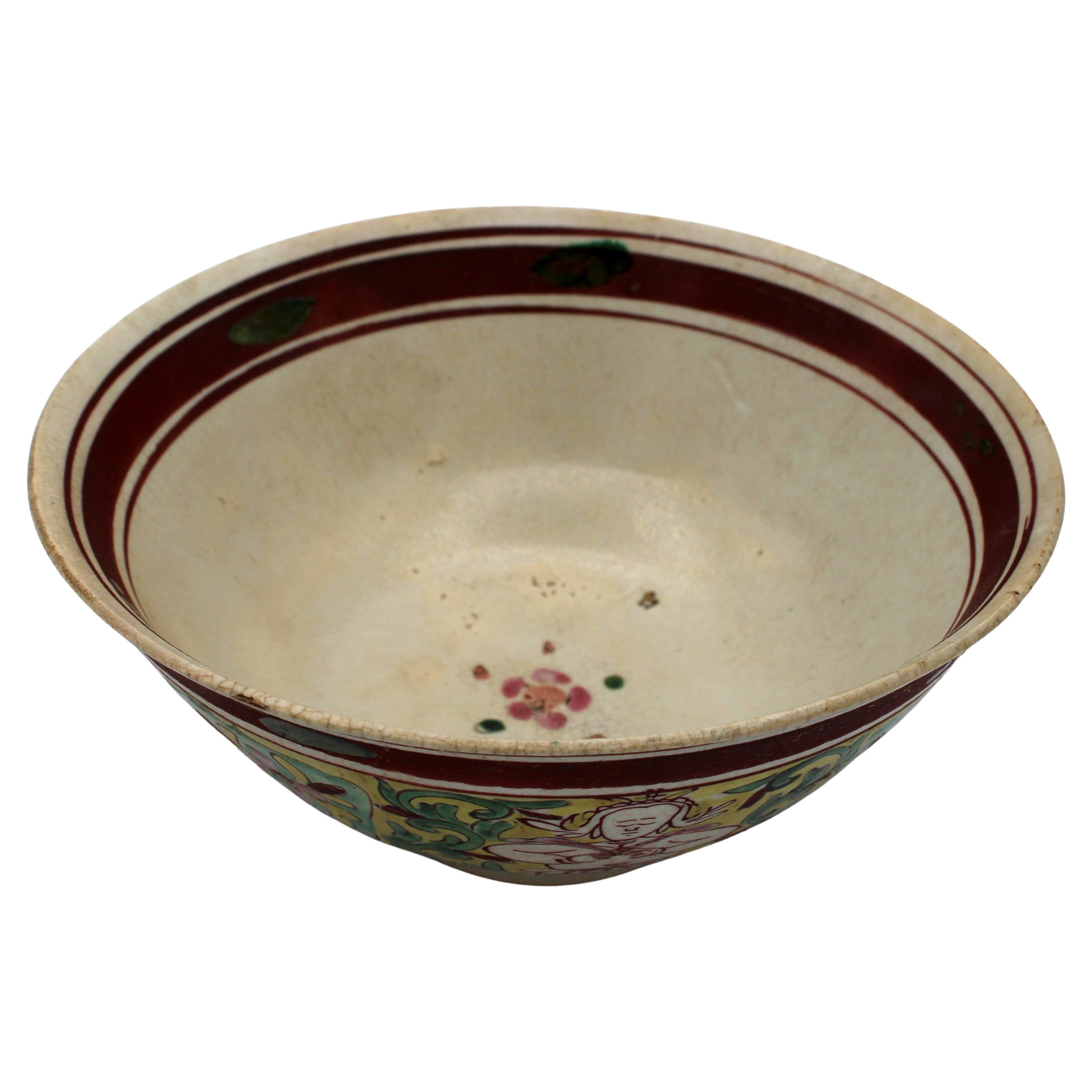 18th Century Spanish or North African Faience Deep Bowl For Sale at 1stDibs