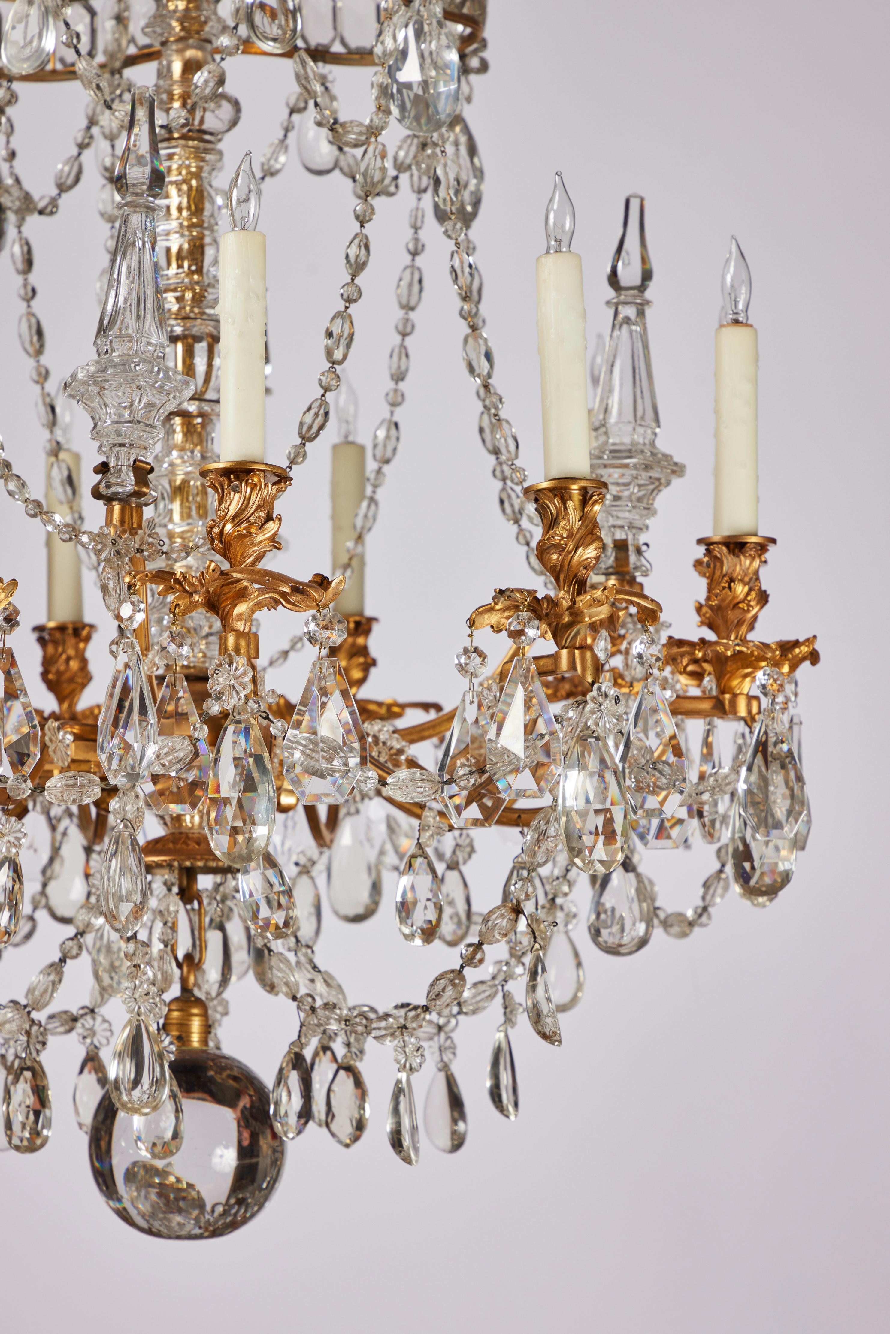 Louis XIV Style Chandelier In Good Condition For Sale In Newport Beach, CA