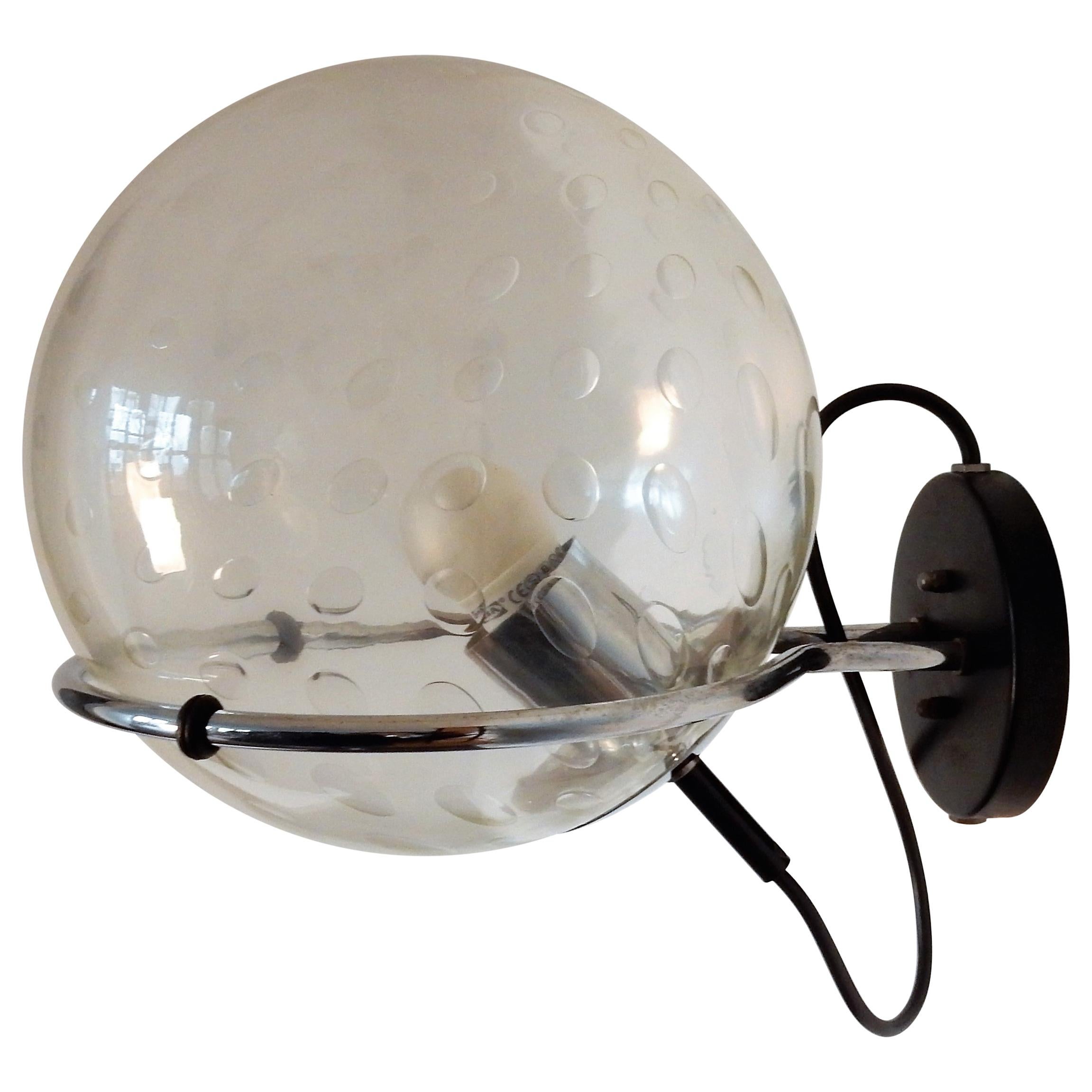 C-1725 Basket-Bol Wall Lamp with Raindrop Glass Bowl by RAAK, 14 Available