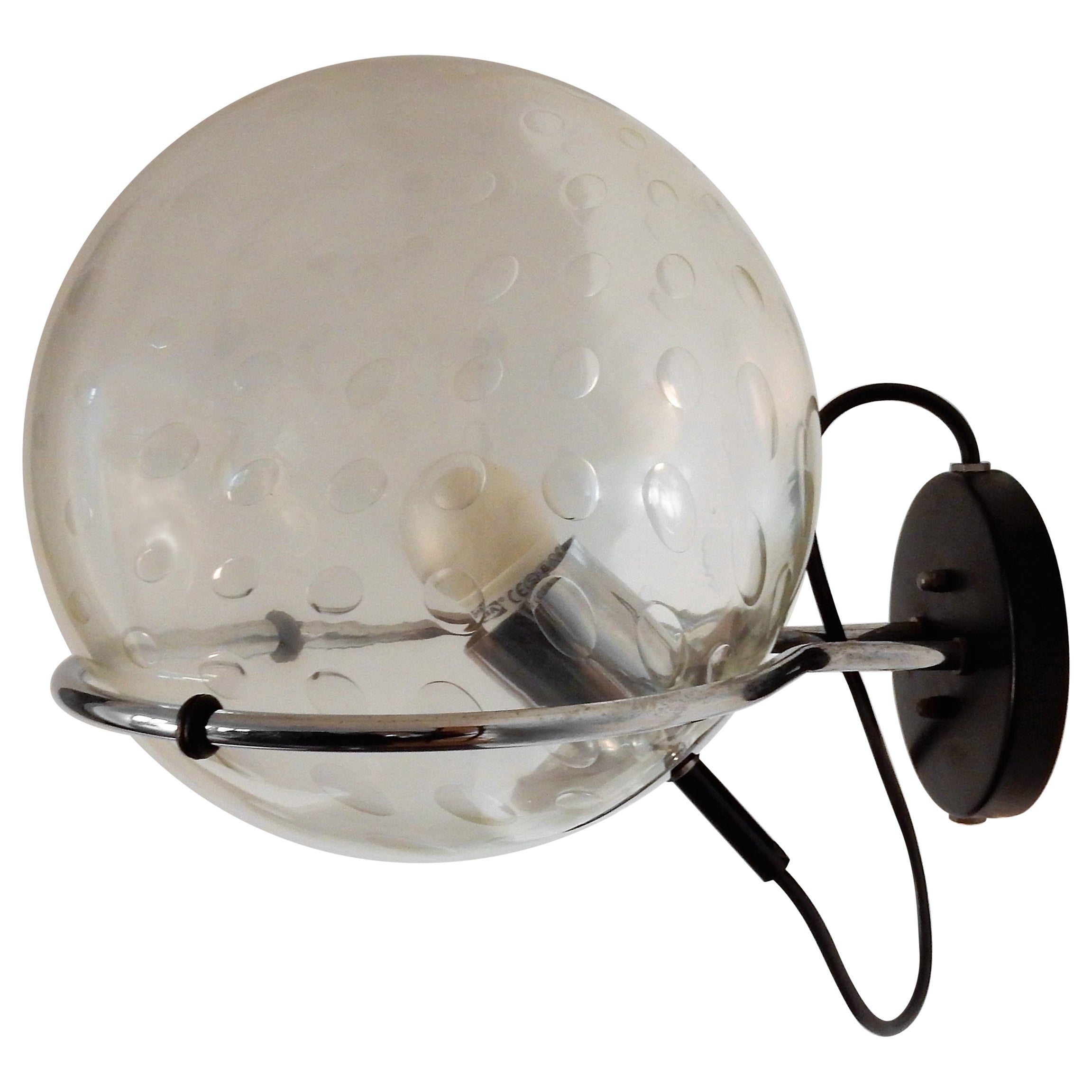 C-1725 Basket-Bol Wall Lamp with Raindrop Glass Bowl by RAAK