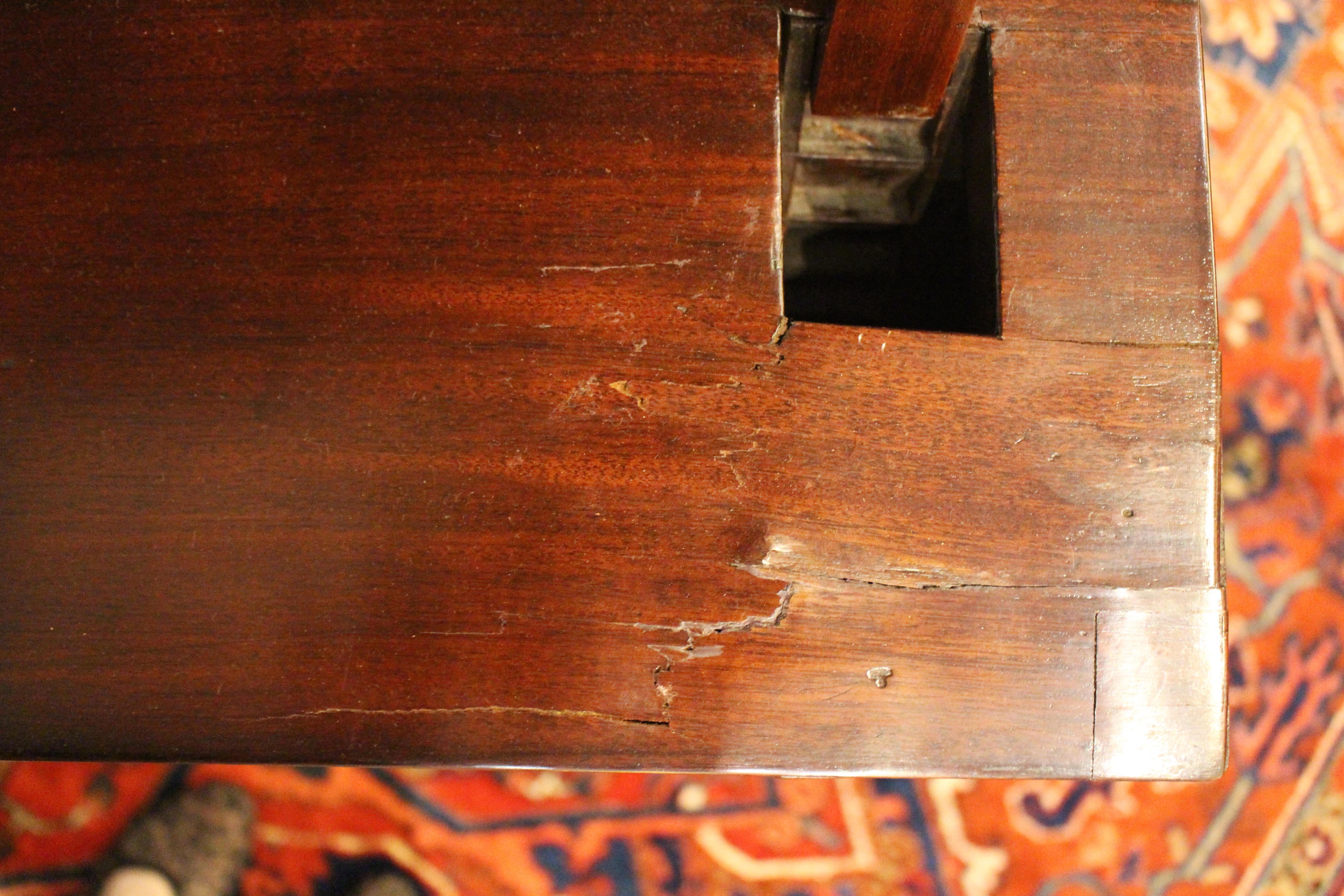 C. 1765 George III Period Gentleman's Library Writing Table Chest For Sale 8
