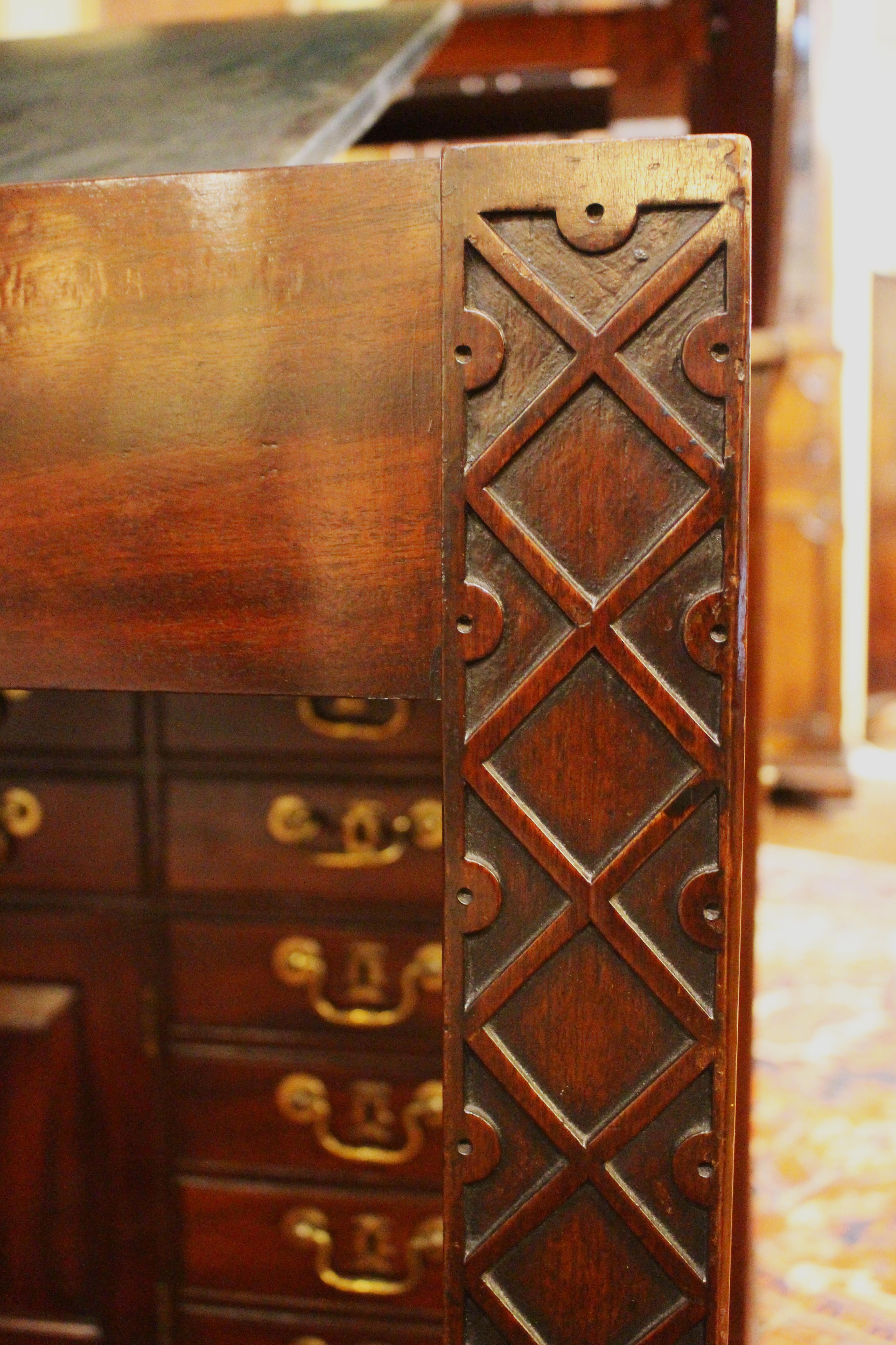 Wood C. 1765 George III Period Gentleman's Library Writing Table Chest For Sale