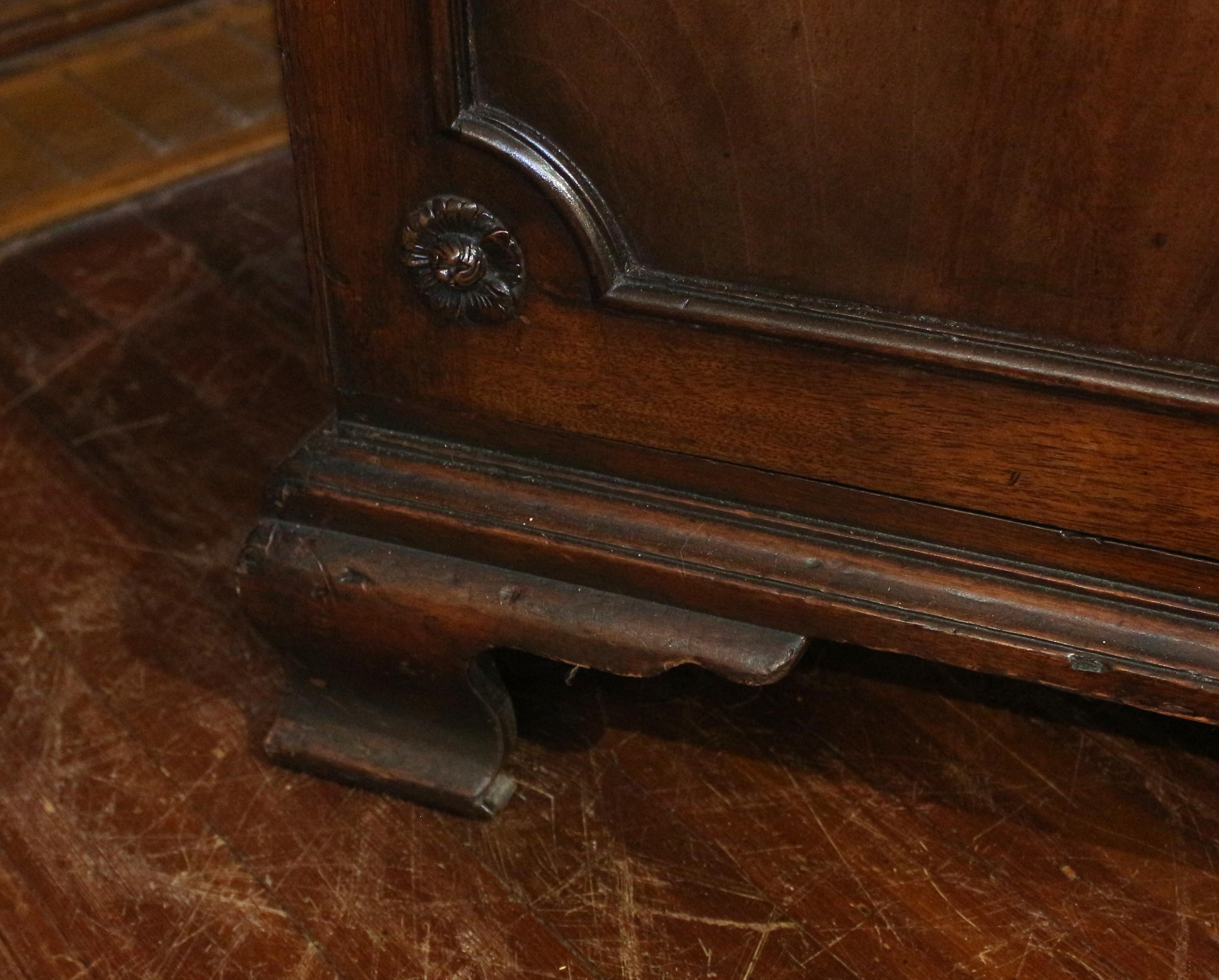C. 1780 English Armorial Crested Secretaire Bookcase For Sale 3