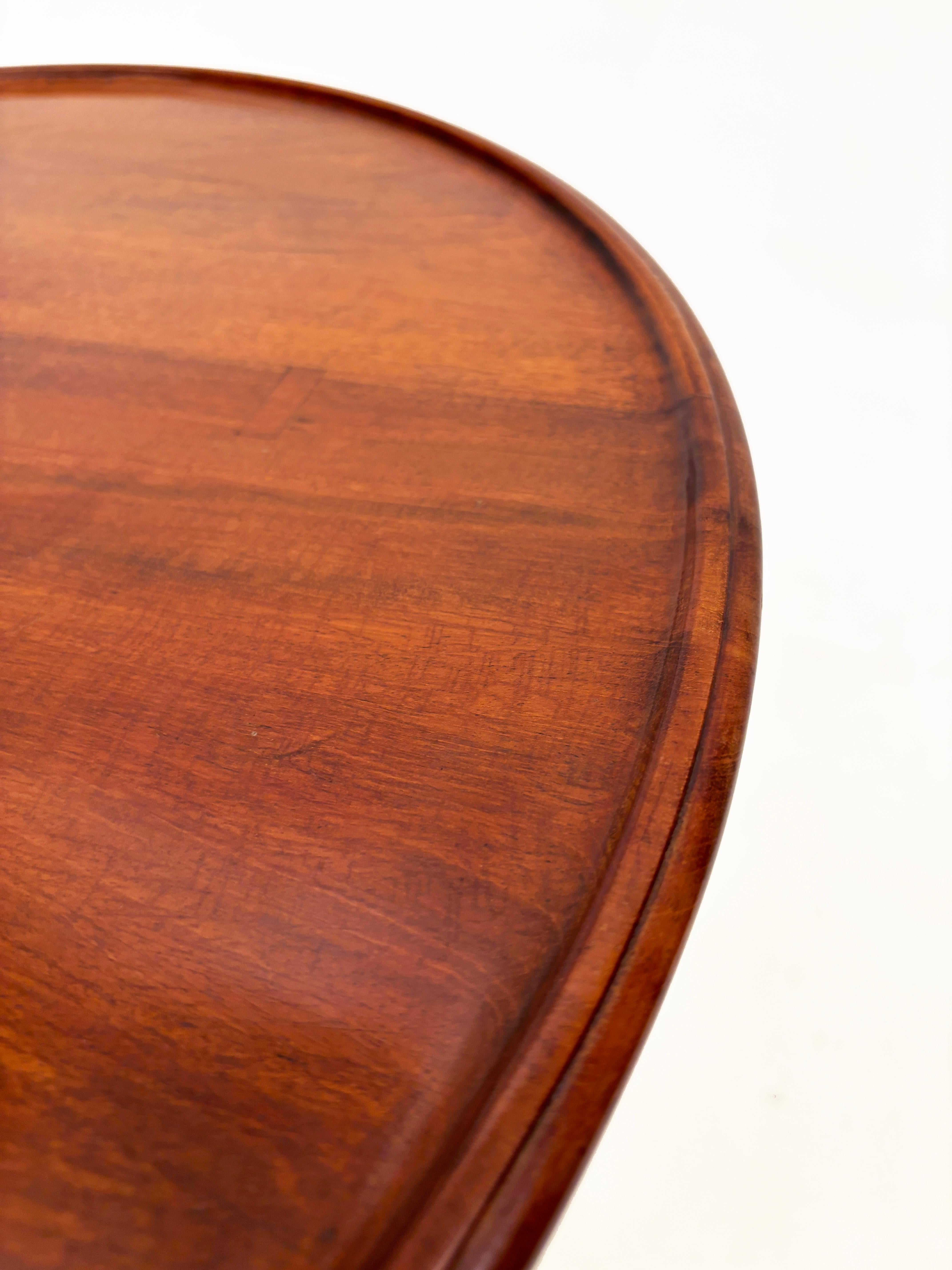 c. 1790 Mesa basculante americana de caoba con borde de plato en Bueno estado para la venta en Louisville, KY