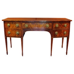 Antique c. 1790 English George III Bowfront Sideboard