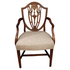 c. 1790 English Hepplewhite Design Shield Back Arm Chair