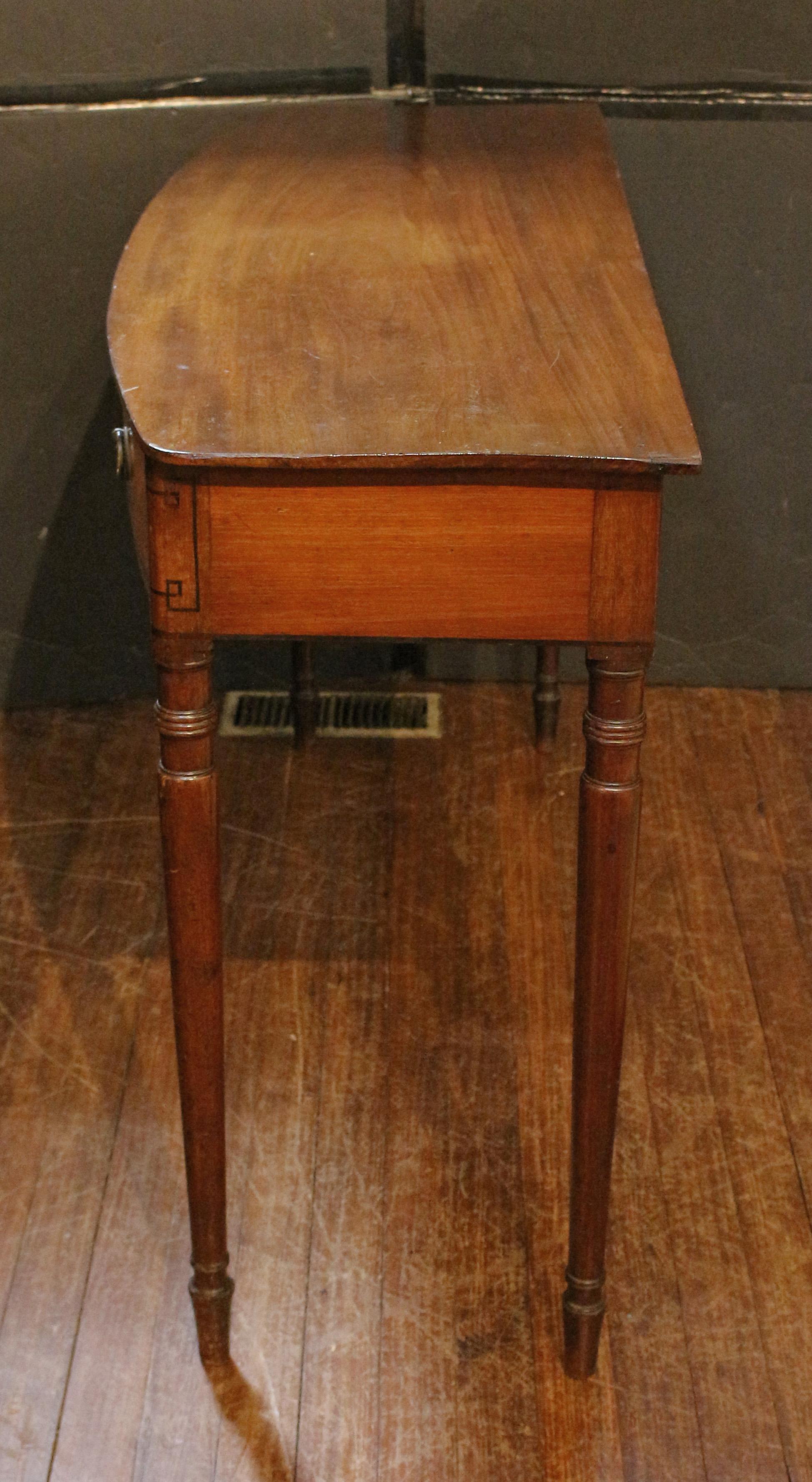 Early 19th Century c. 1800-1810 English Early Regency Period 3-Drawer Console Table
