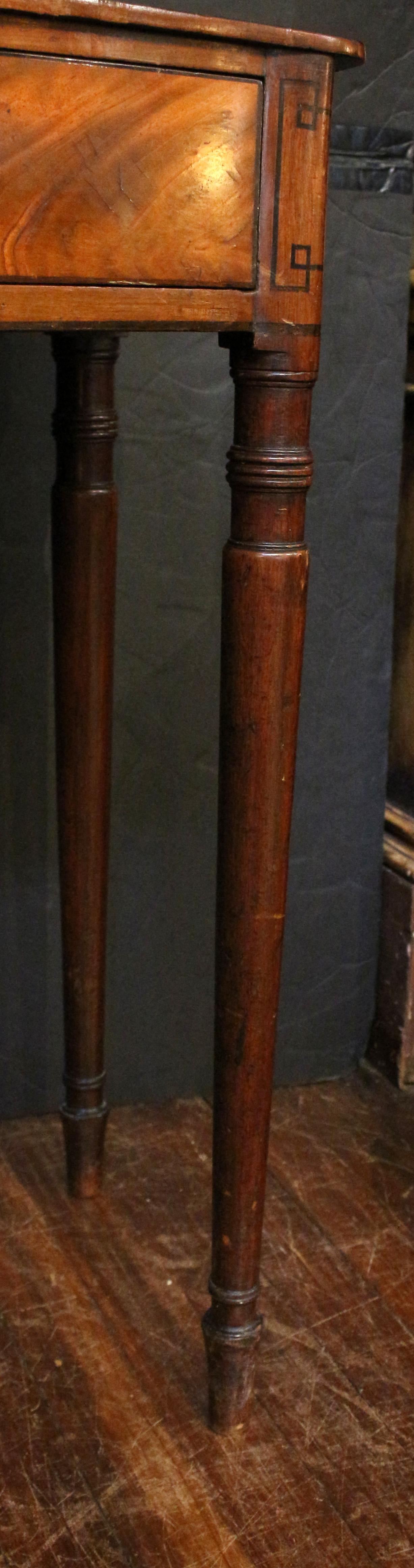 c. 1800-1810 English Early Regency Period 3-Drawer Console Table 2