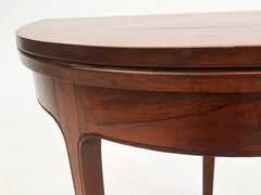 c. 1800-1830 Walnut Continental European, Fold-over Game Table with Pull-out Leg