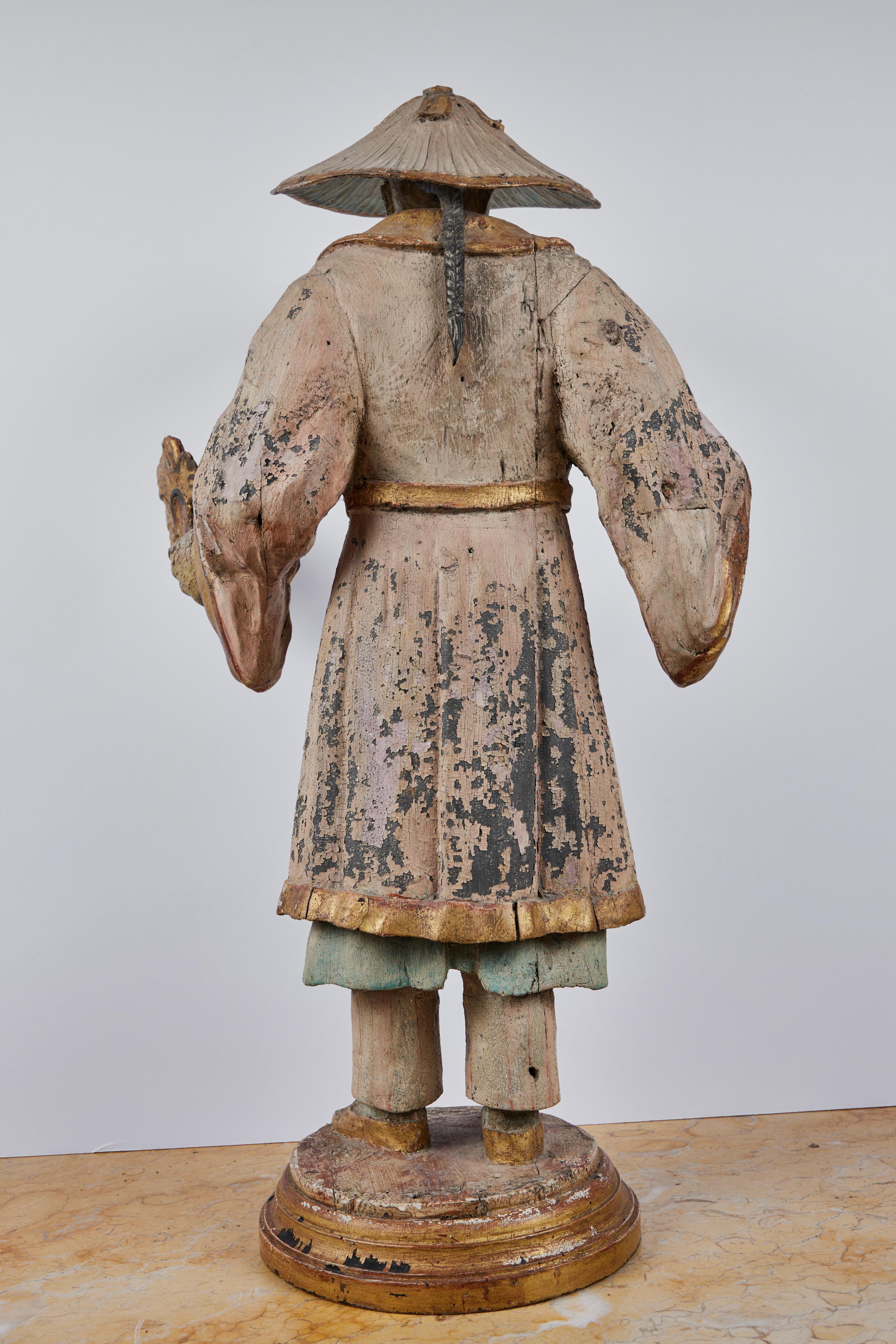 c. 1800, Figura china tallada principios del siglo XIX en venta