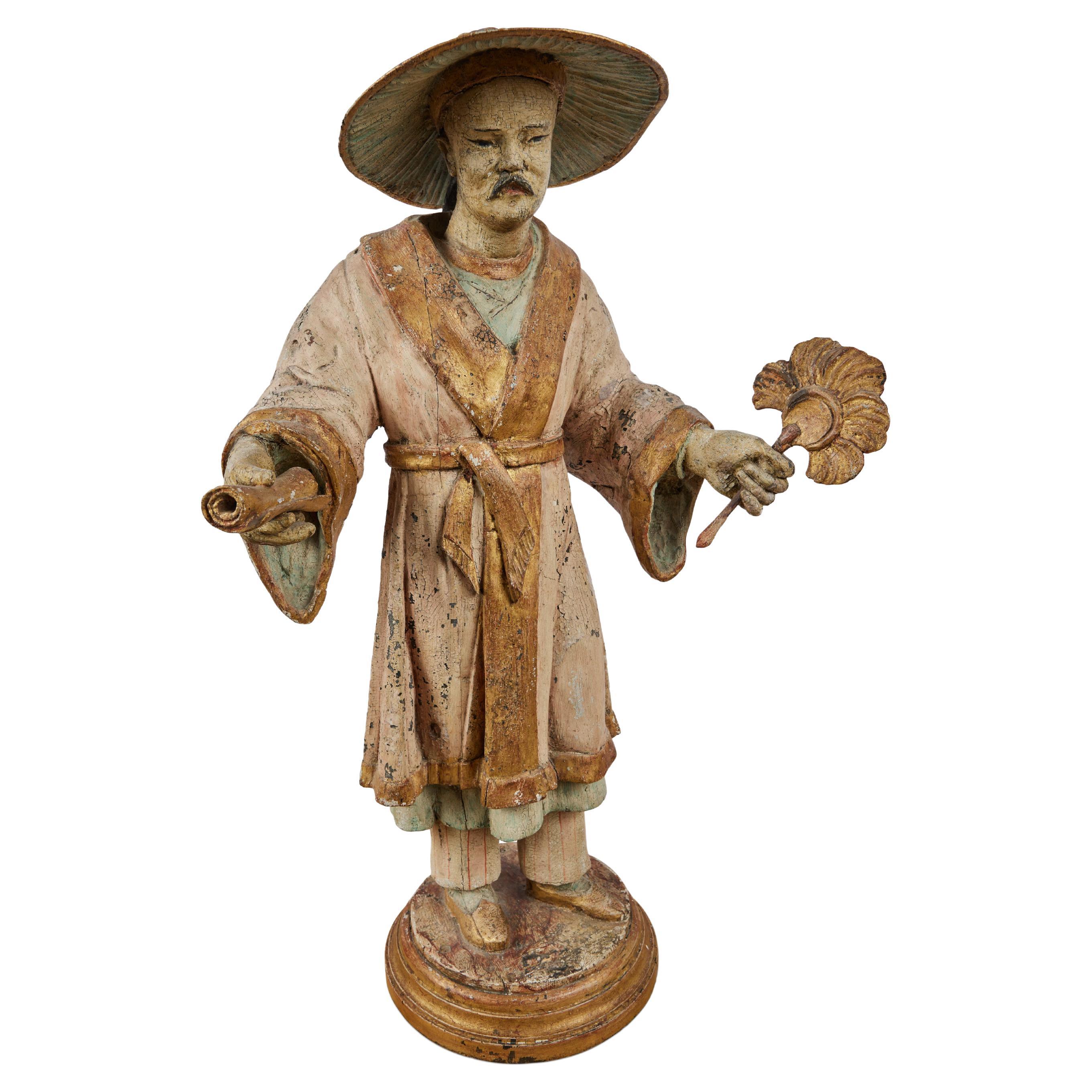 c. 1800, Carved Chinese Figure For Sale