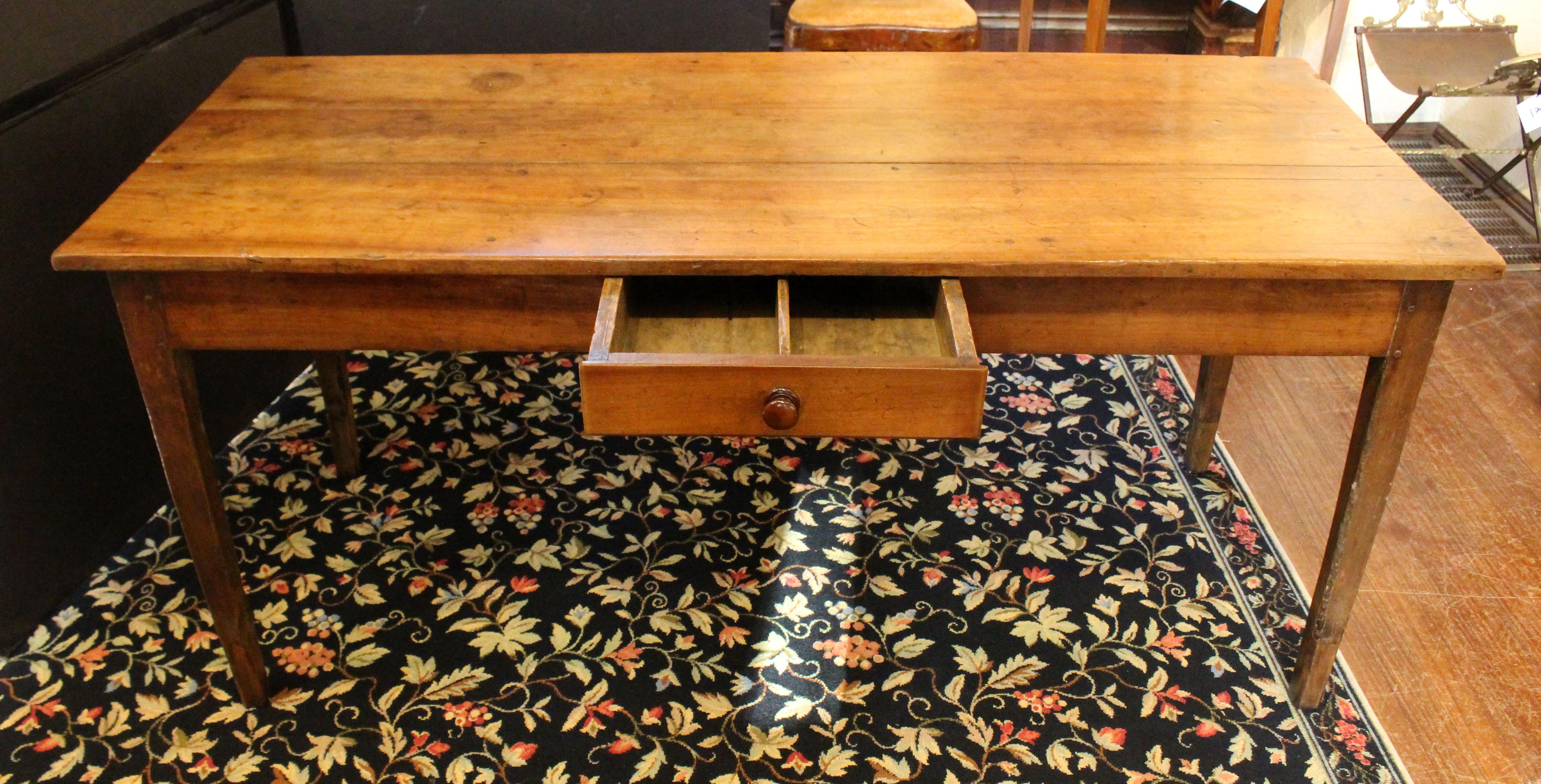 c. 1800 Country French Fruitwood Farm Table In Good Condition For Sale In Chapel Hill, NC