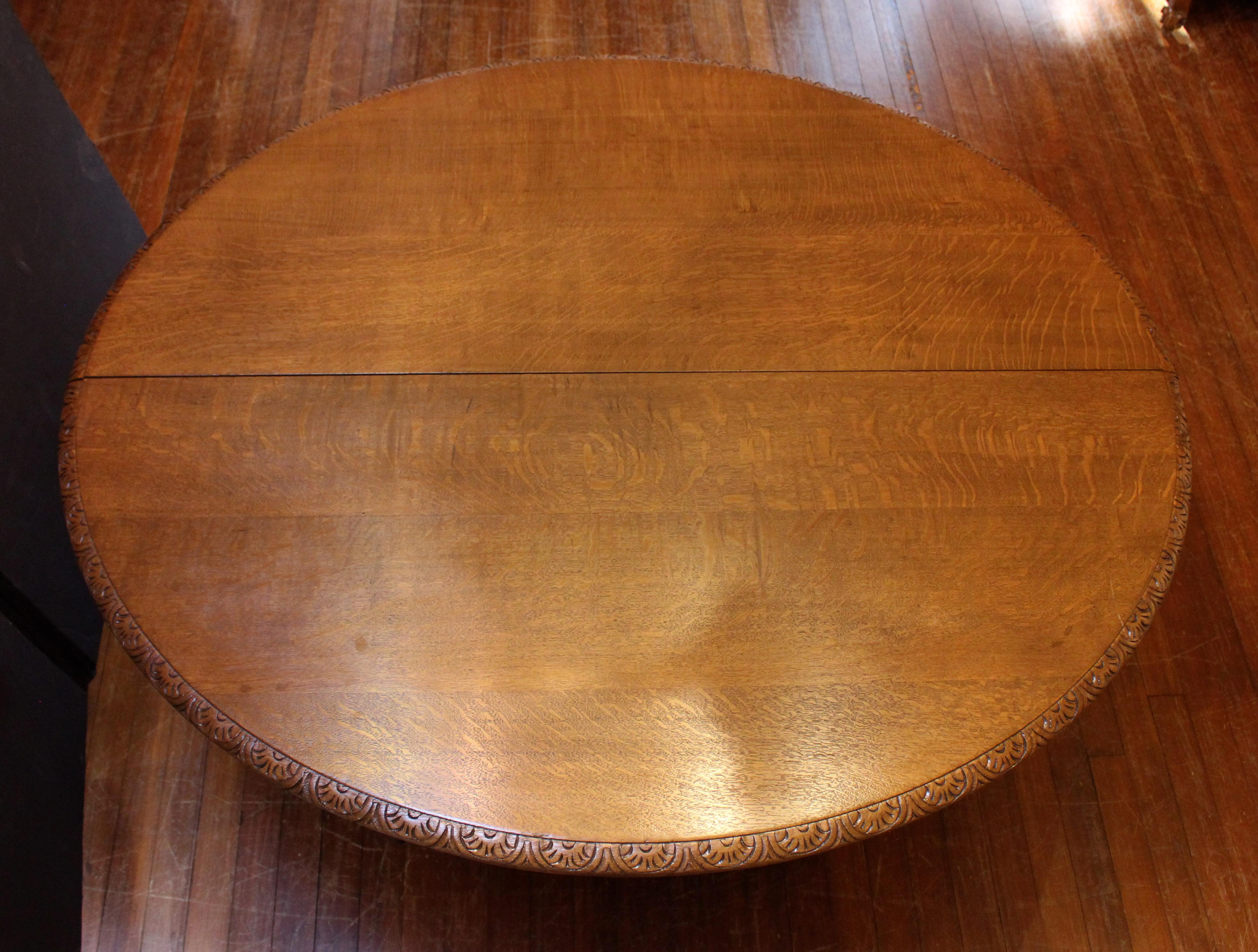 c. 1800 French Hunting Chateau Table Carved with Dachshunds 1