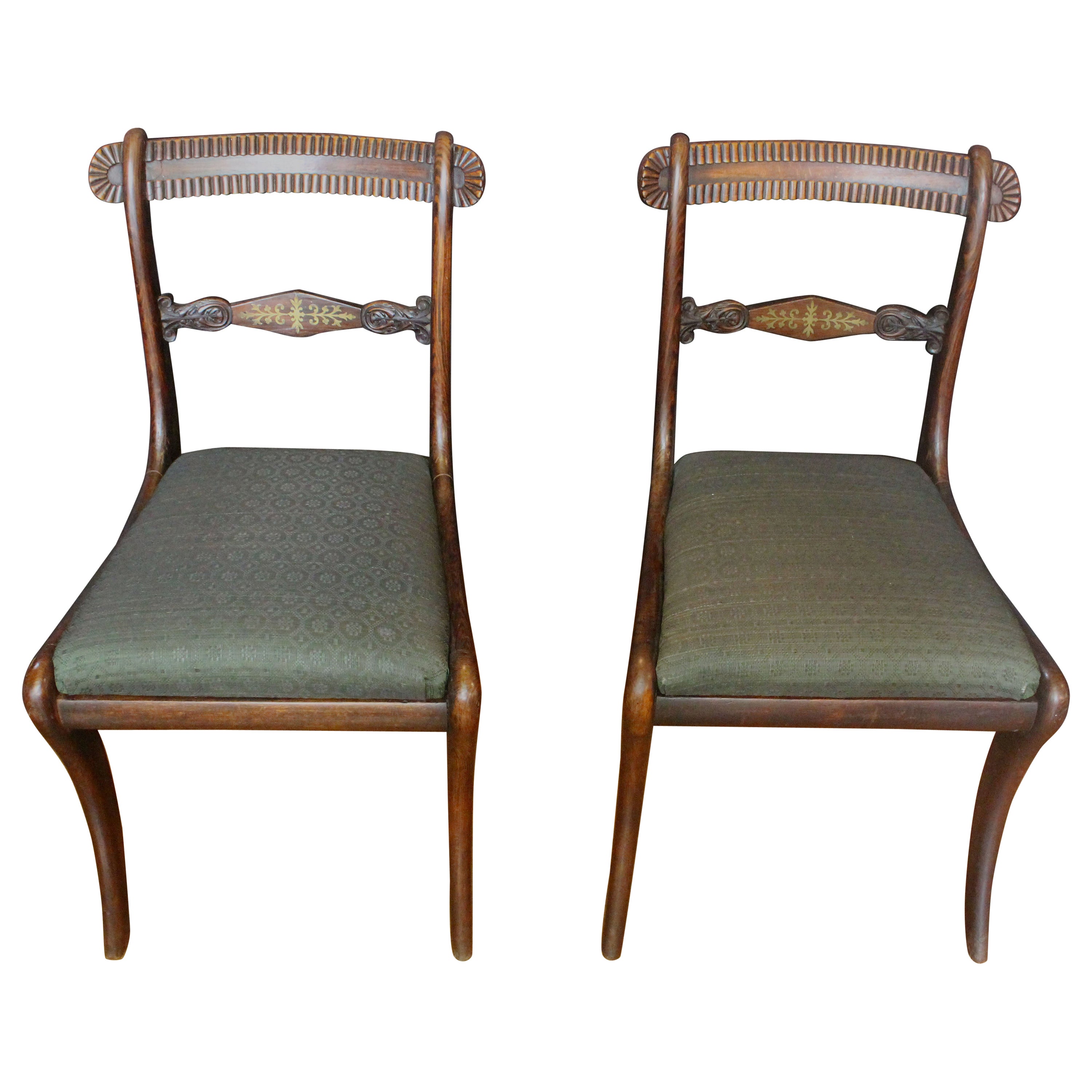 c. 1810 English Pair of Regency Side Chairs