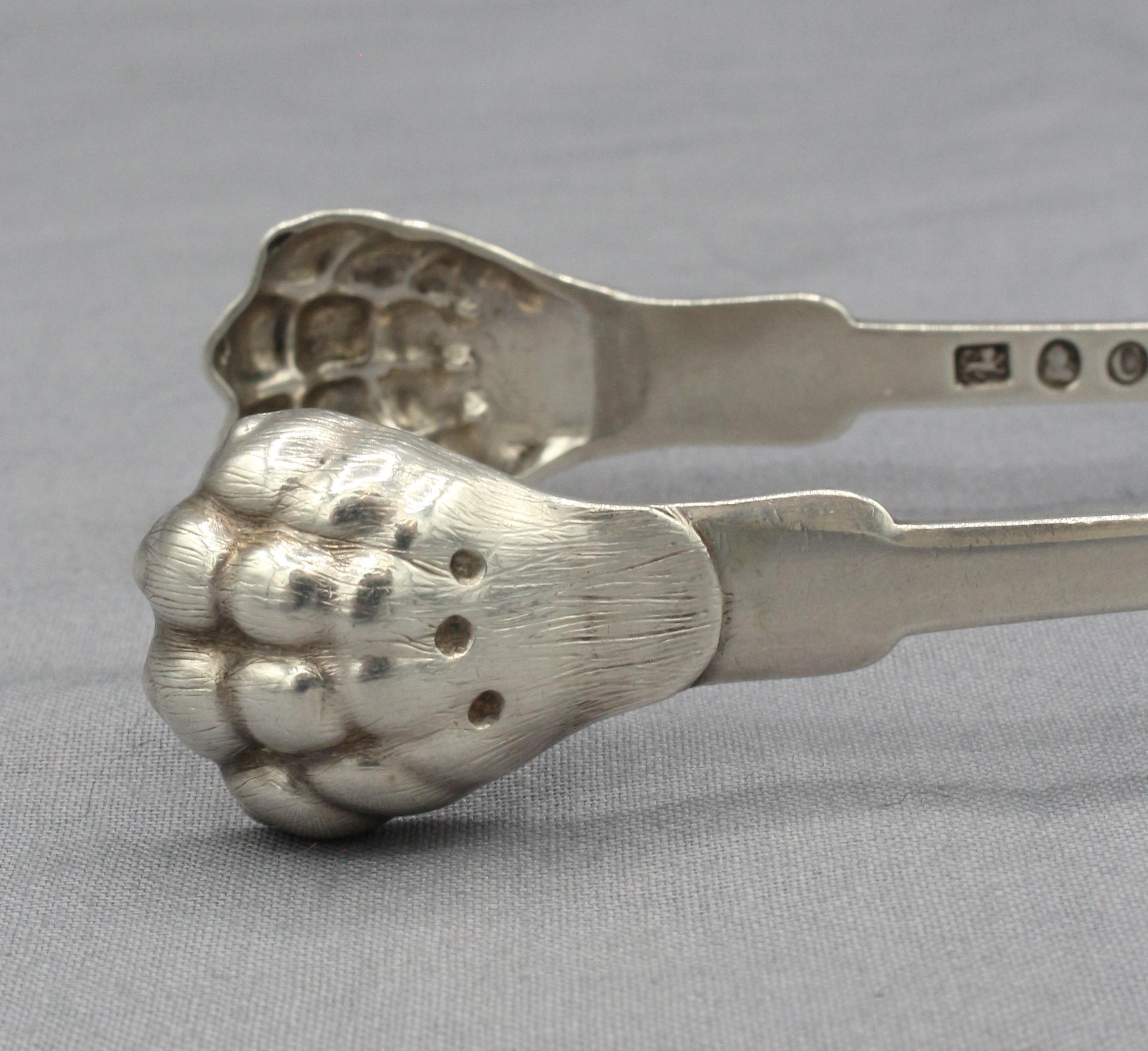 American c. 1815 Coin Silver Sugar Tongs by William Thompson, Henry Salisbury, & George E