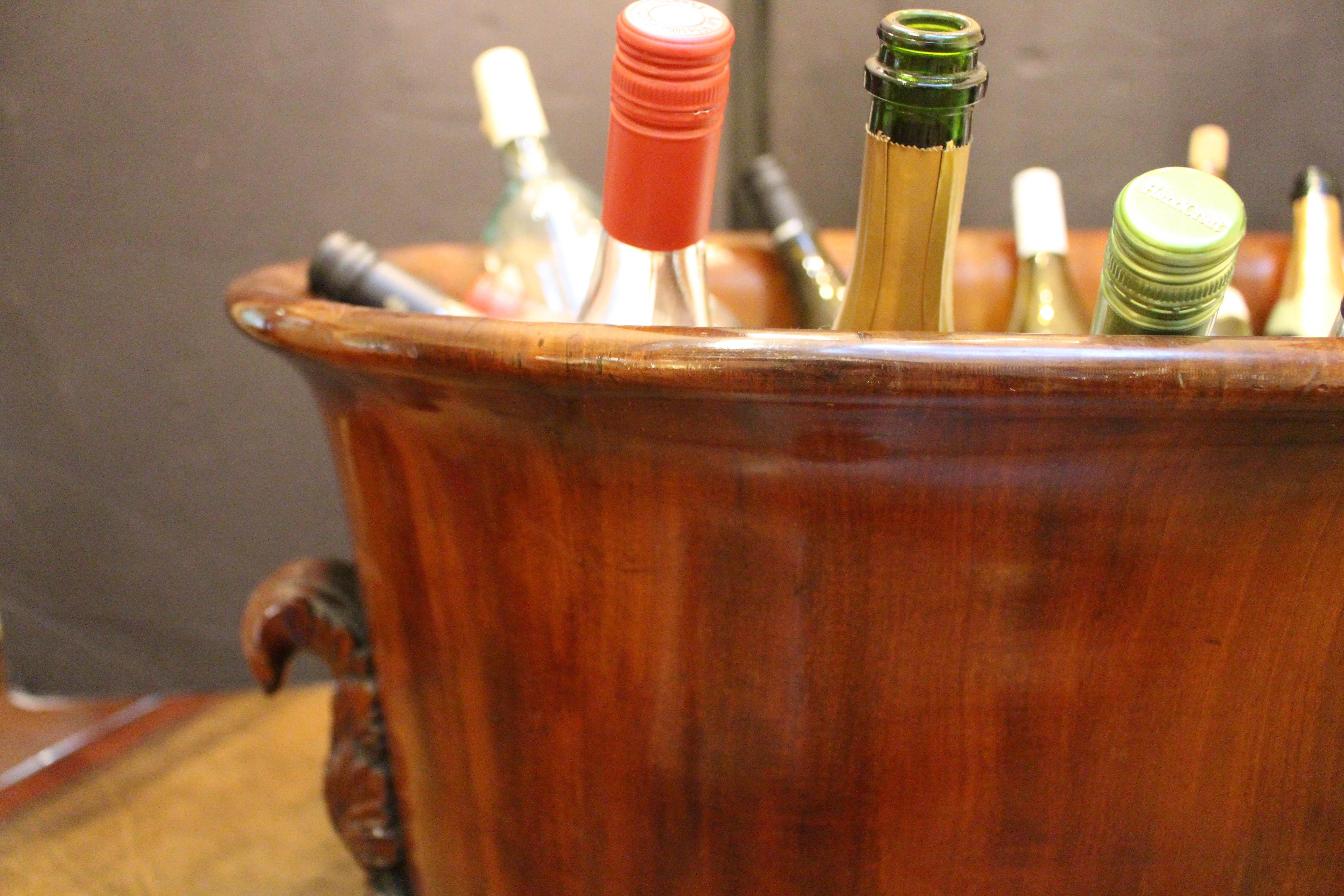 Wood C. 1815 Regency Period Grand Scale Oval Wine Cooler For Sale