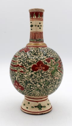 c. 1820-33 Japanese Single Stem Vase by Aoki Mokubei, Later Robei