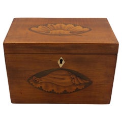 C. 1820 English Late Georgian Period Inlaid Tea Caddy
