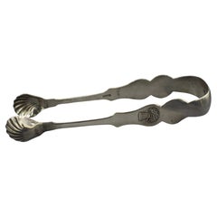 Antique c. 1825-28 Coin Silver Sugar Tongs by Pelletreau, Bennett 
Cook