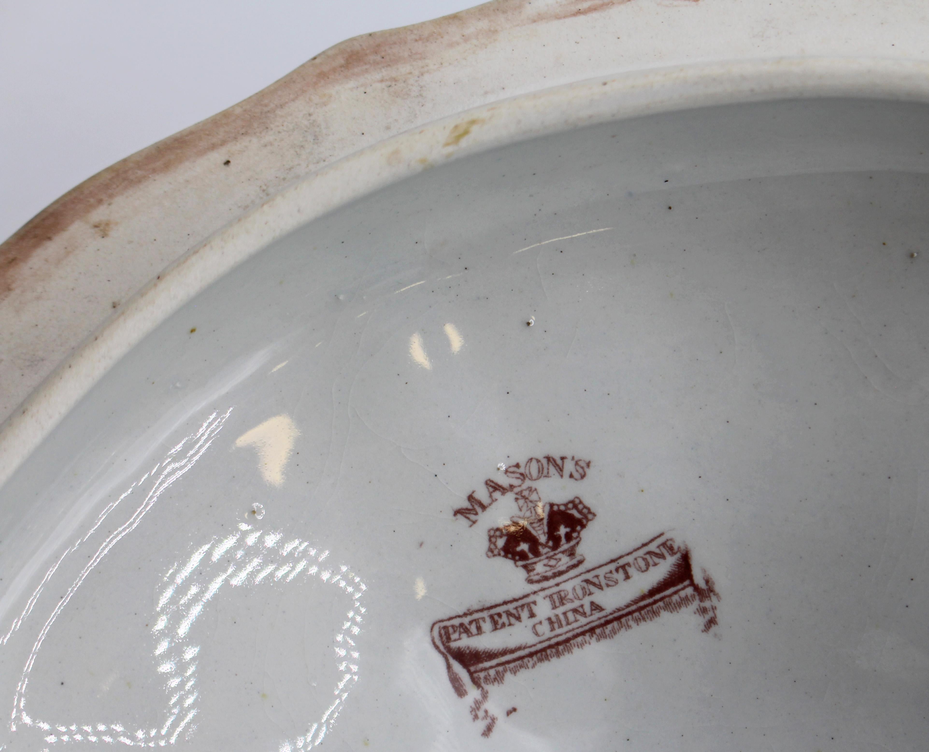 C. 1830-1850 Mason's Patent Ironstone China Soup Tureen For Sale 6