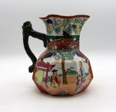 C. 1830-48 Mason's Ironstone Red Scale Chinoiserie Jug