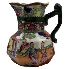 C. 1830-48 Mason's Ironstone Red Scale Chinoiserie Jug
