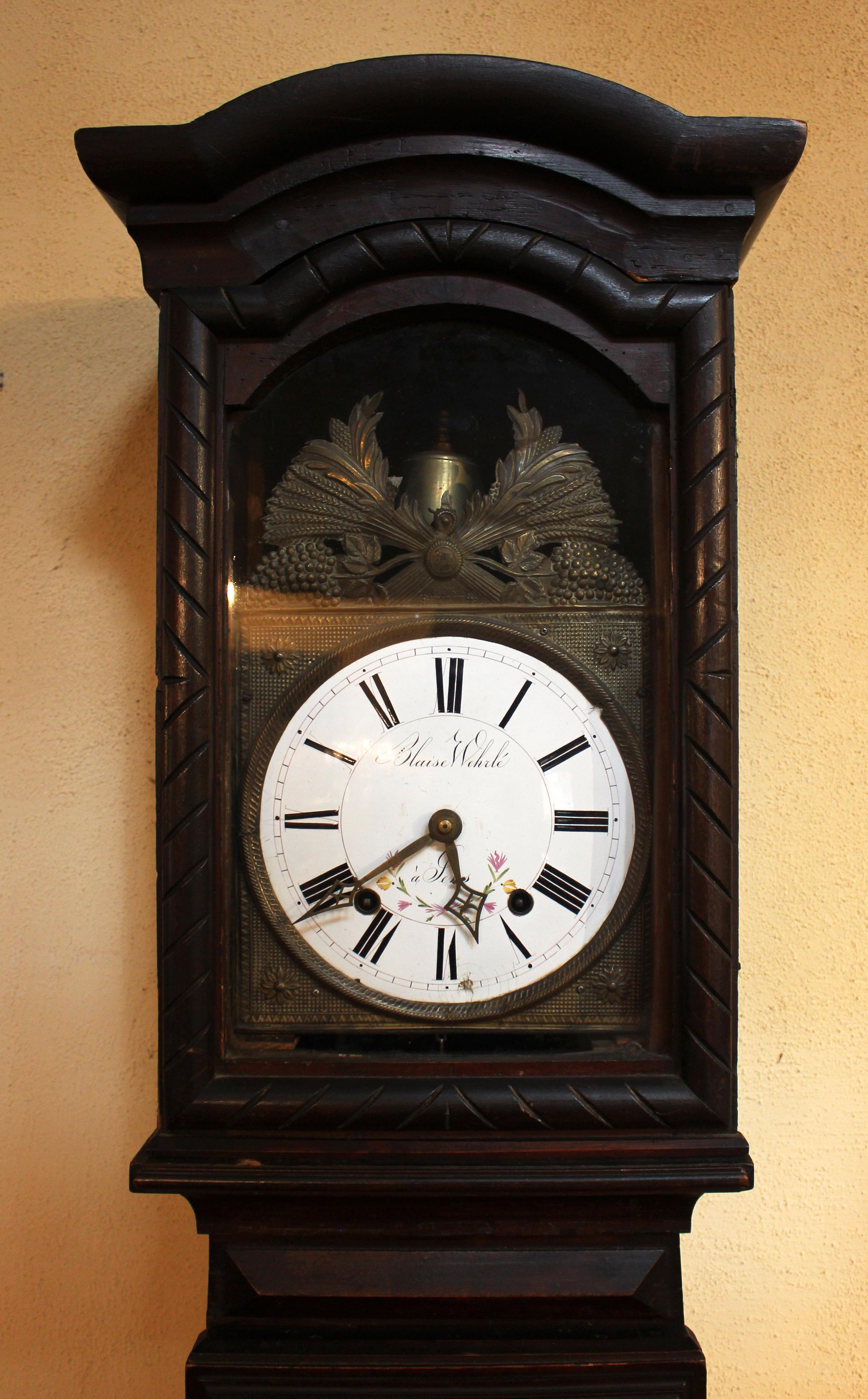 19th Century c. 1830-60 Country French Morbier Tall Case Clock