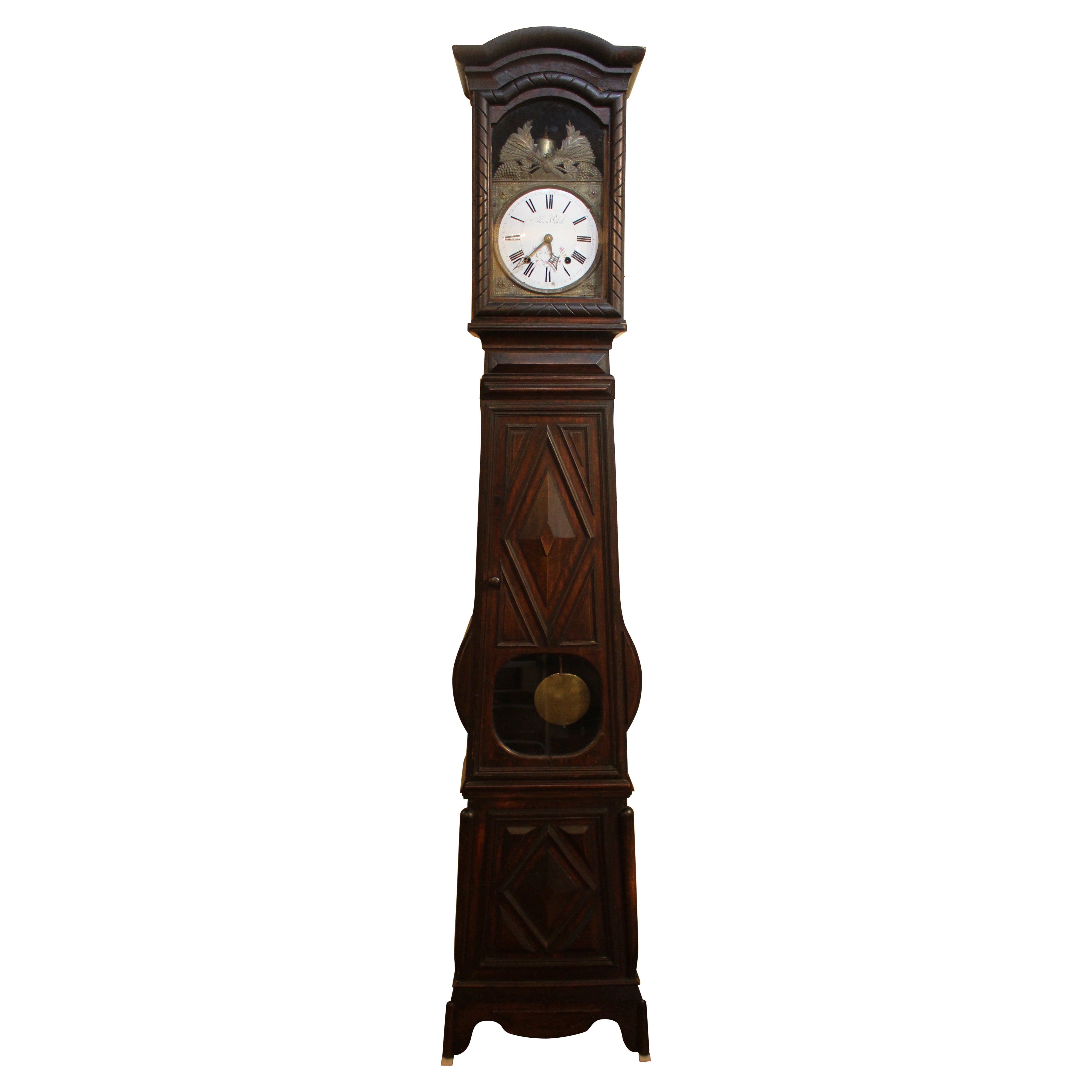 c. 1830-60 Country French Morbier Tall Case Clock