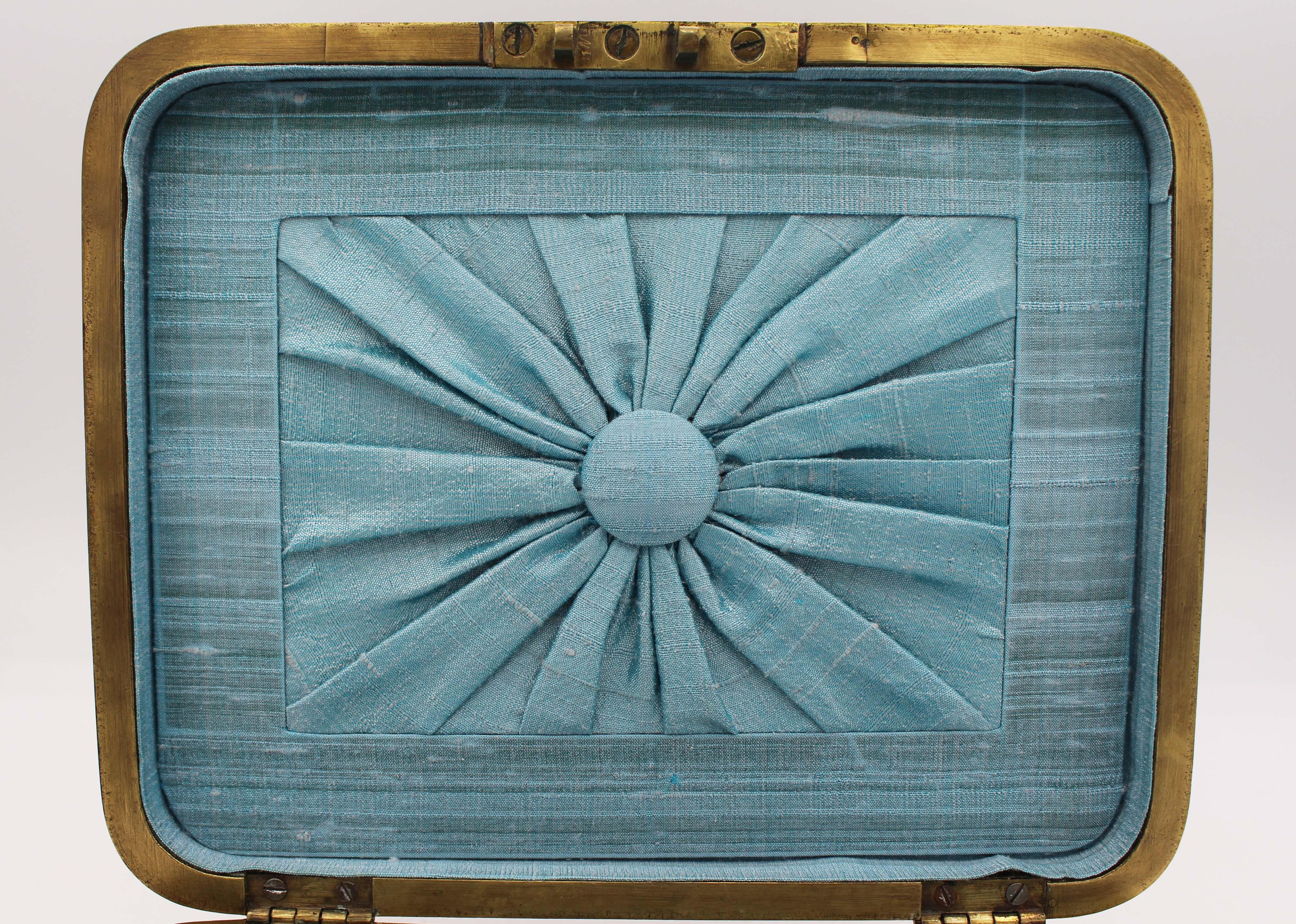 C. 1830 Joyero de Amboyna y Latón Encuadernado en venta 2