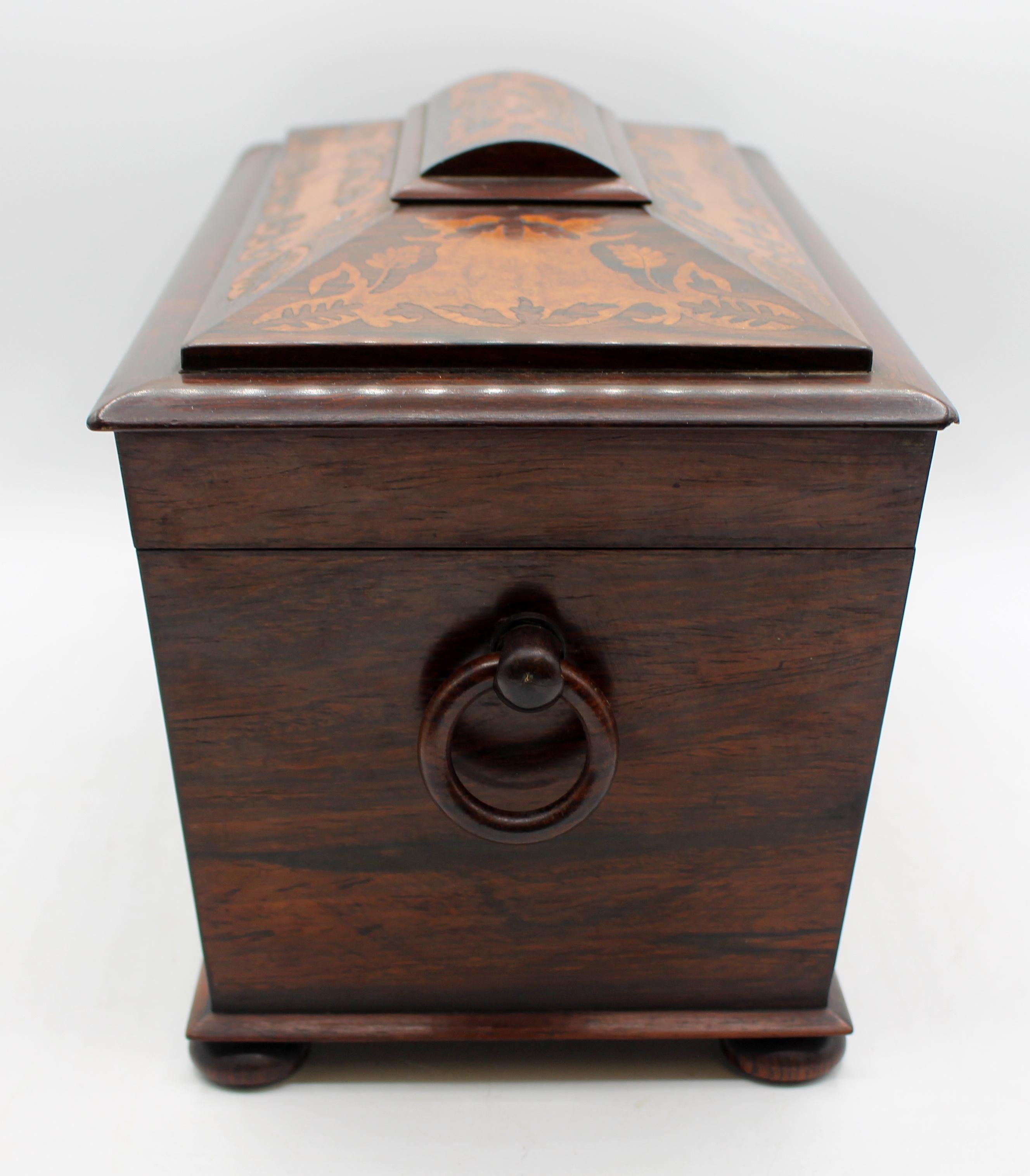 Inglese C. 1830 English William IV Period Tea Caddy