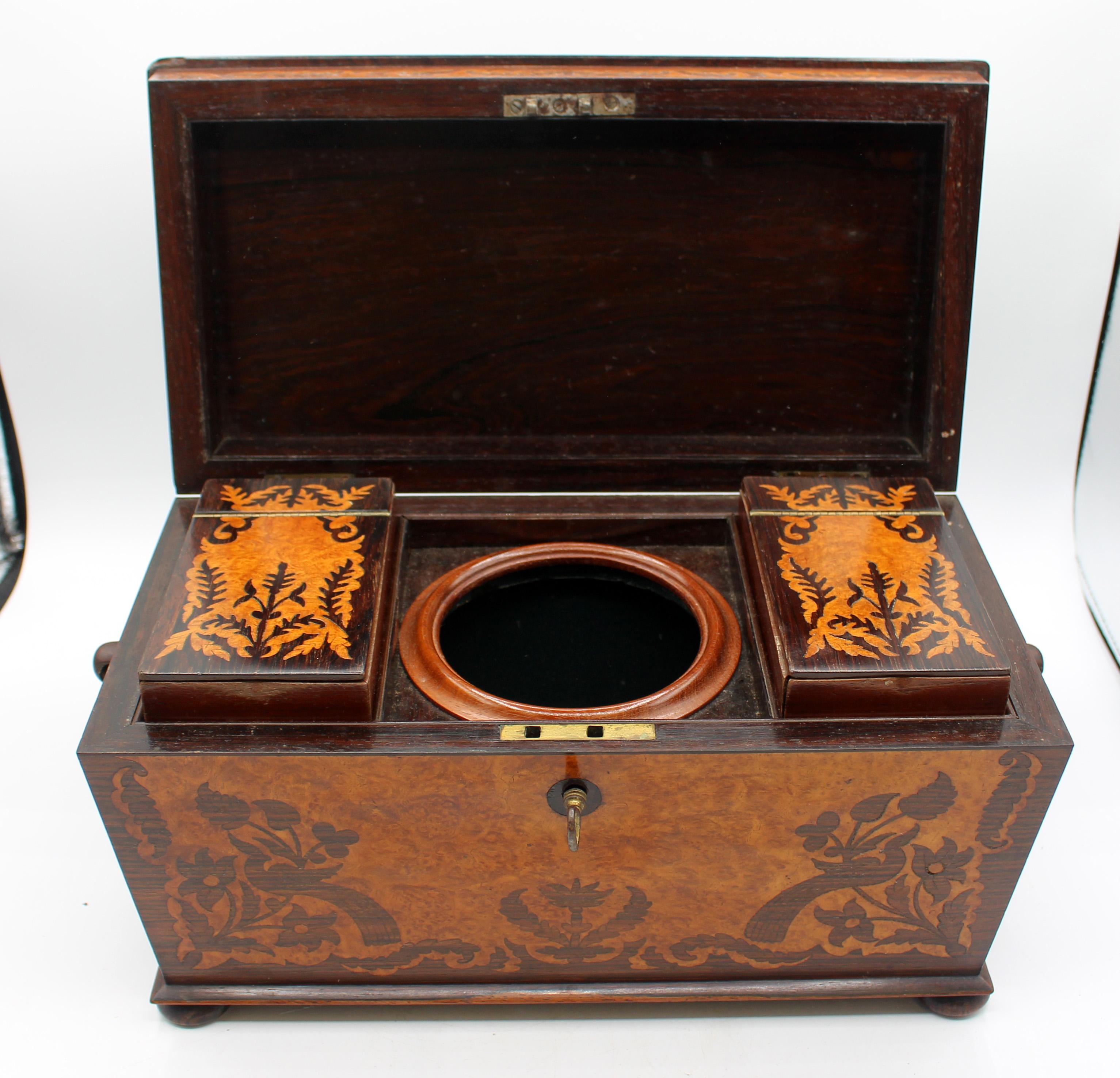 C. 1830 English William IV Period Tea Caddy In condizioni buone a Chapel Hill, NC