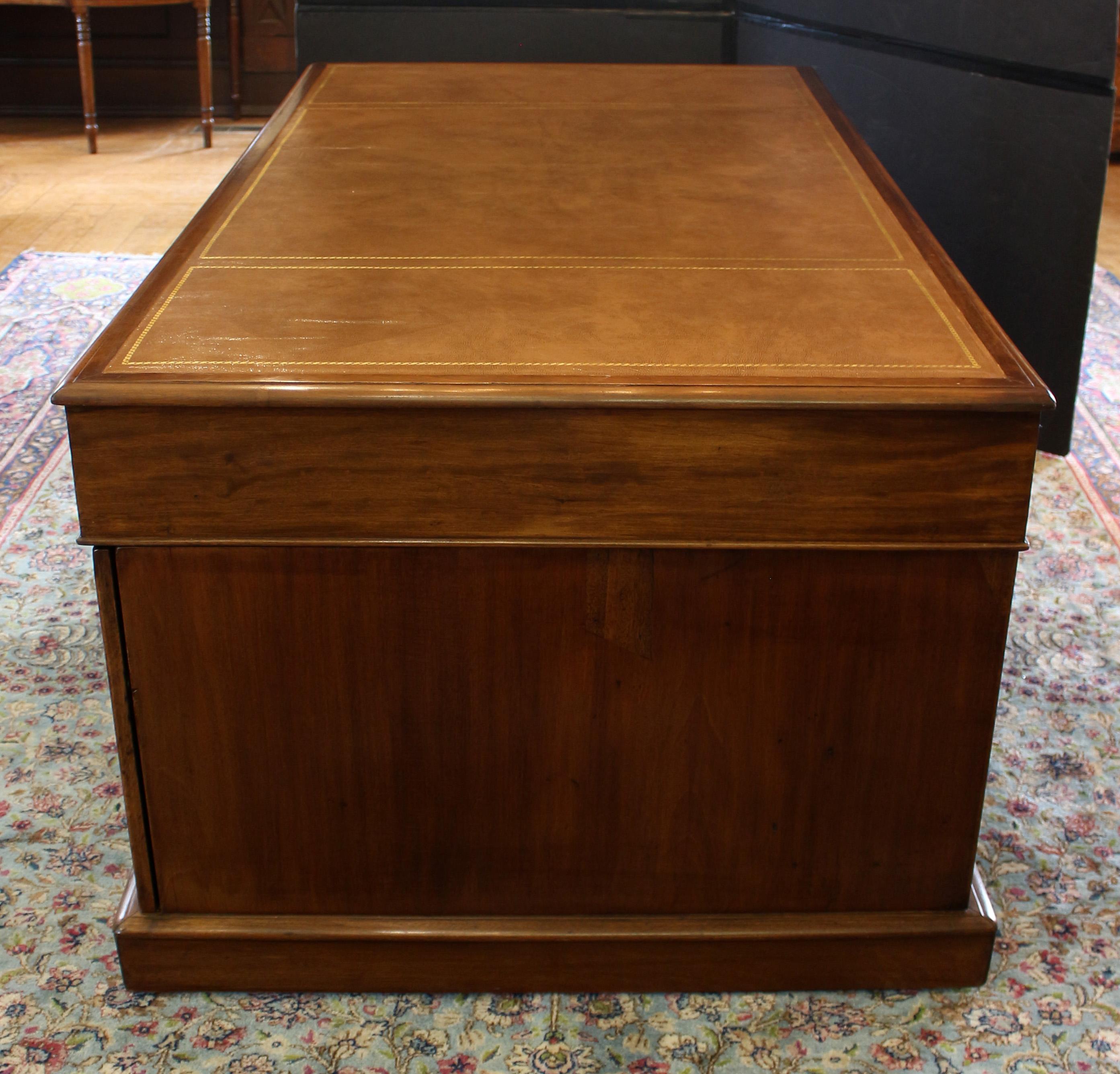 19th Century c. 1830 Late Georgian Period English Partner's Desk