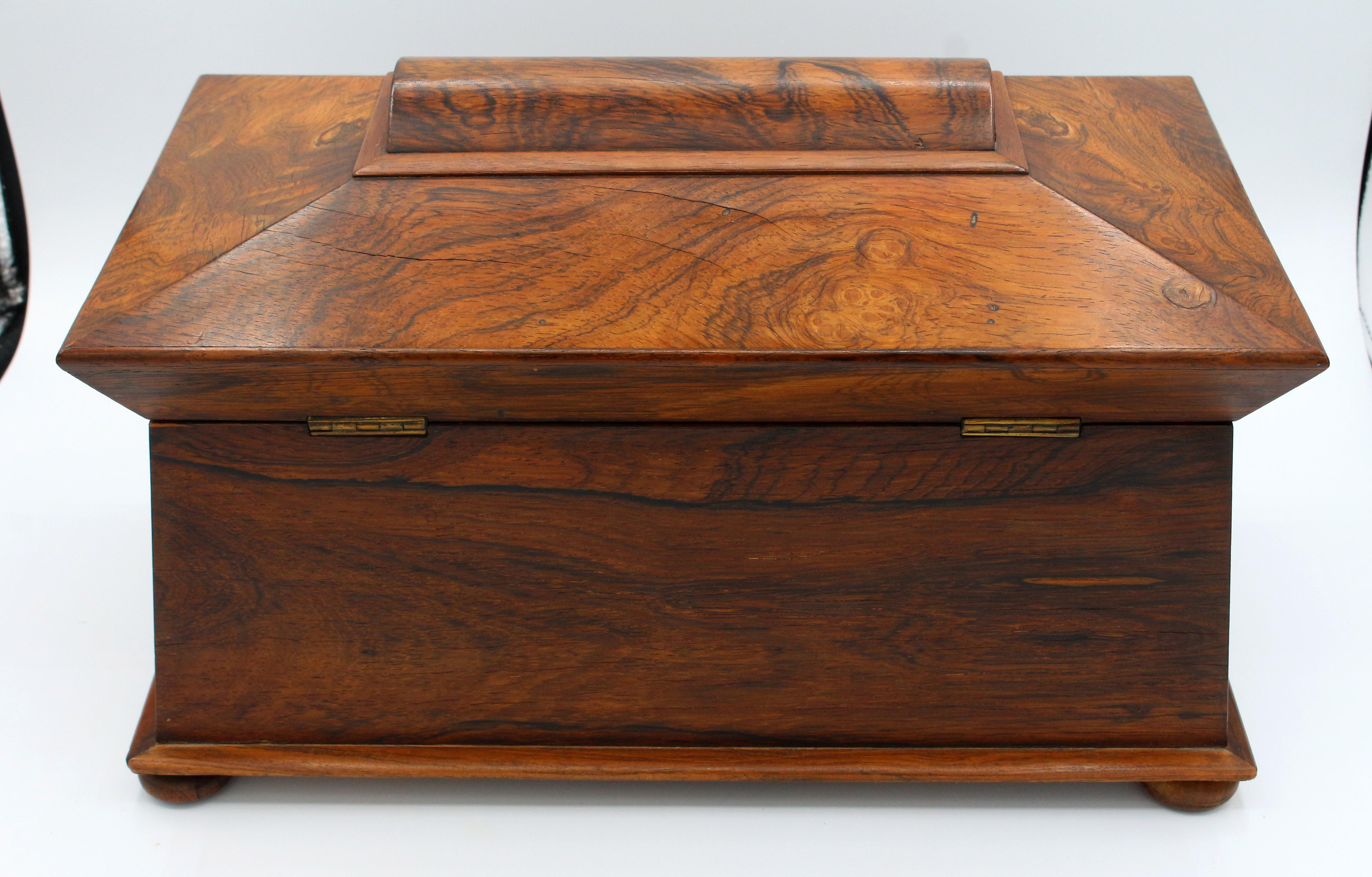 English c. 1830 William IV Period Tea Caddy