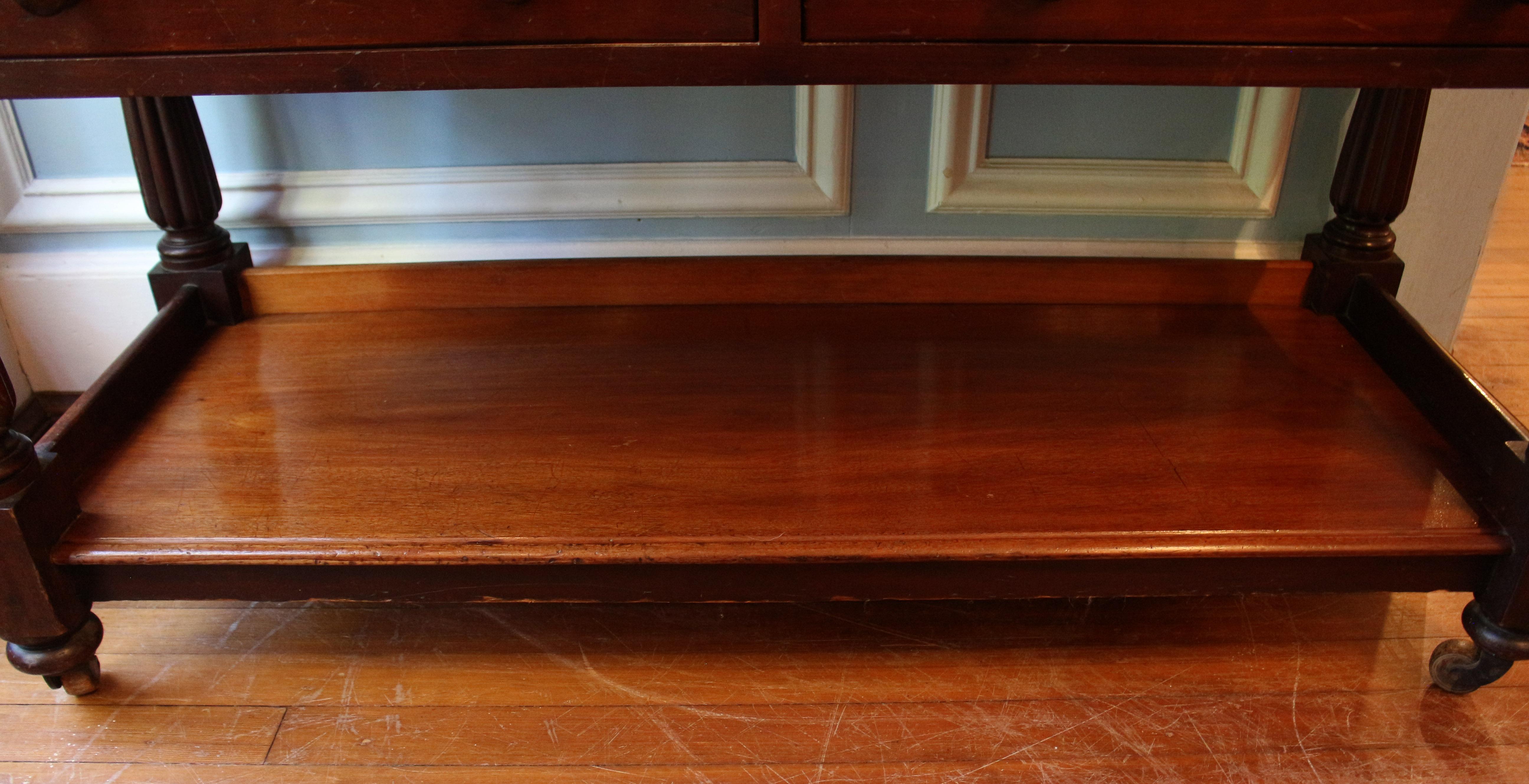 19th Century c. 1830s William IV English Butler's Serving Etagere For Sale