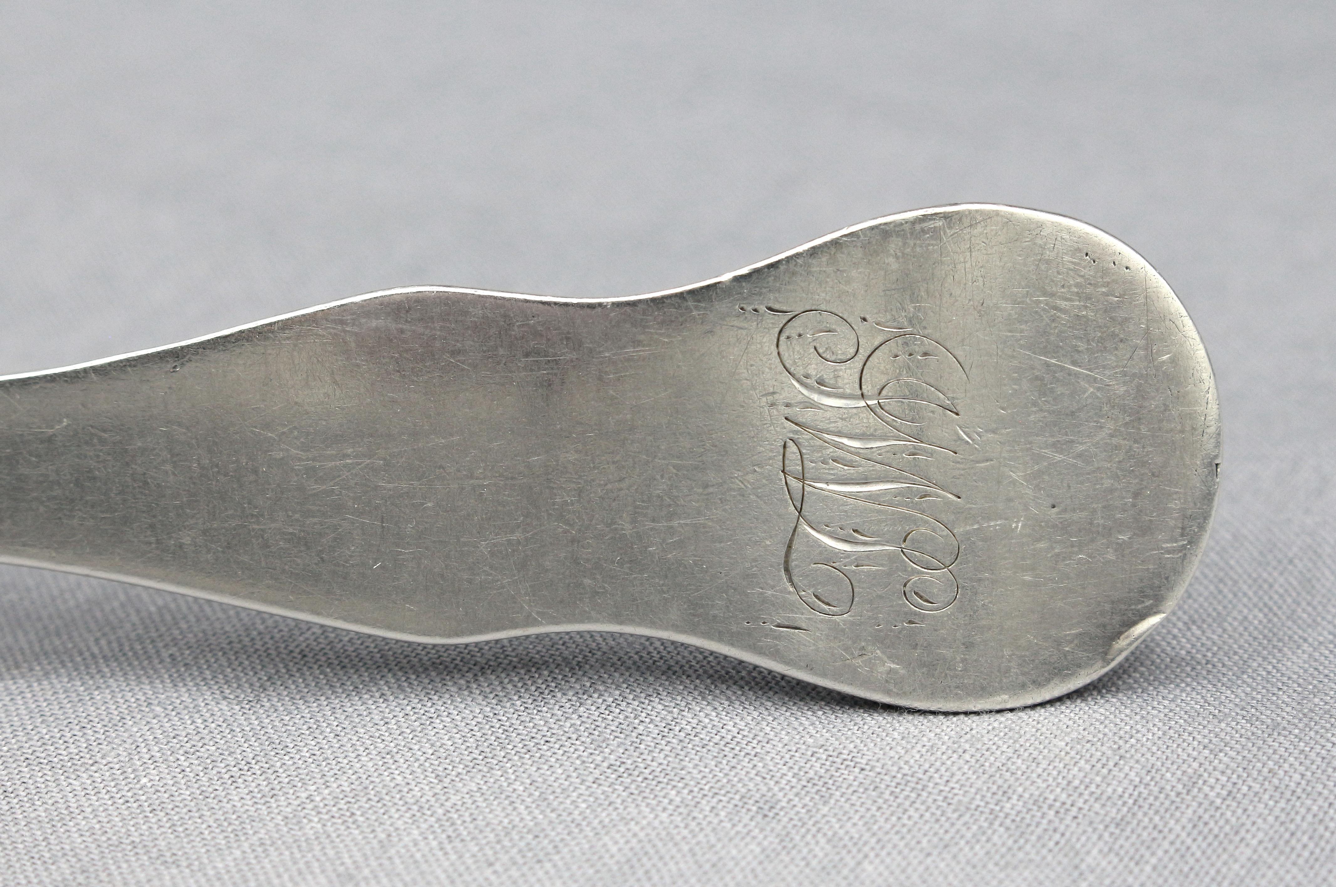19th Century c. 1835 Set of 6 Coin Silver Dinner Forks by R. & W. Wilson