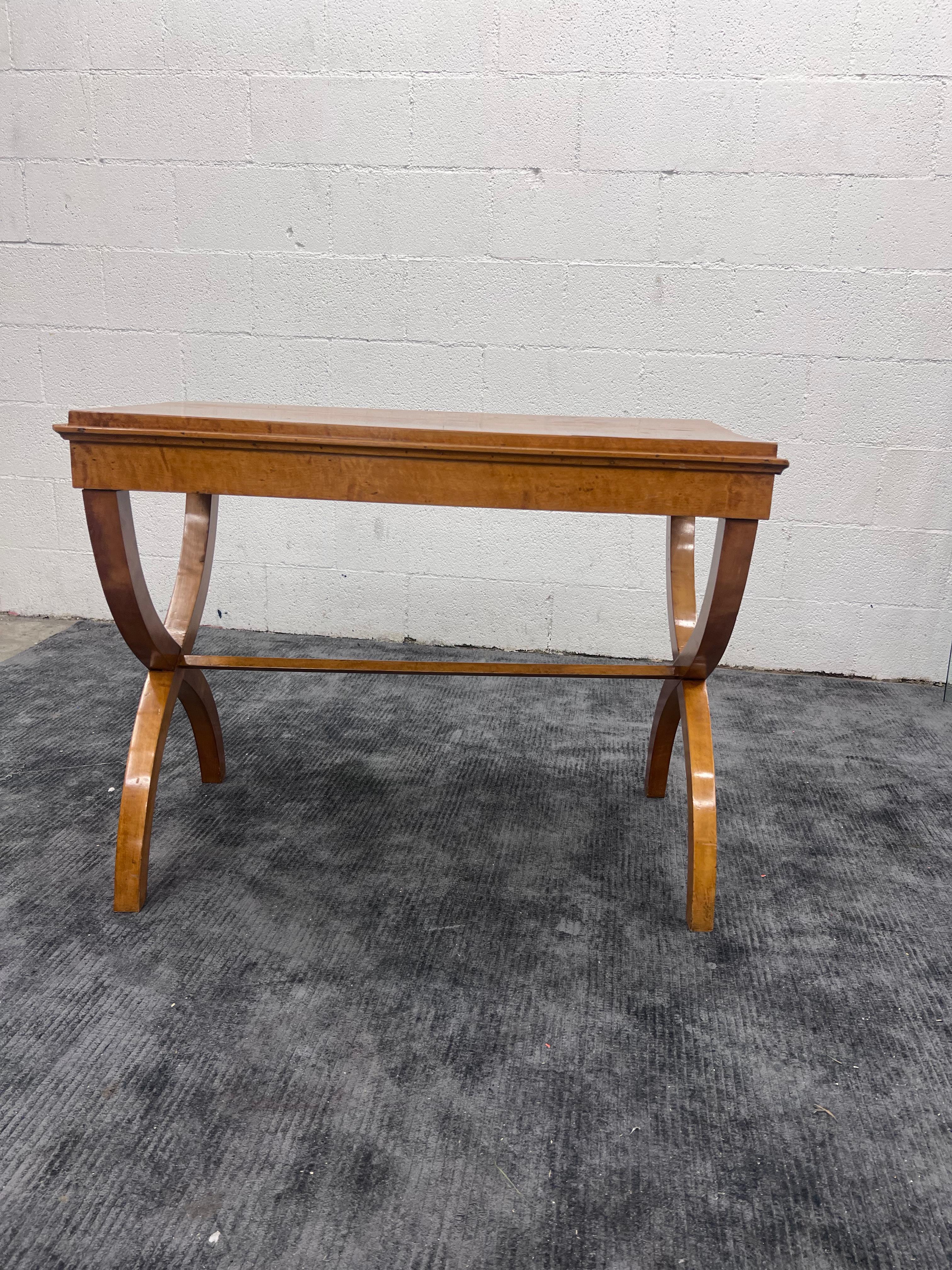 C. 1840-1860s Biedermeier X-Shaped Leg Console Table For Sale 3
