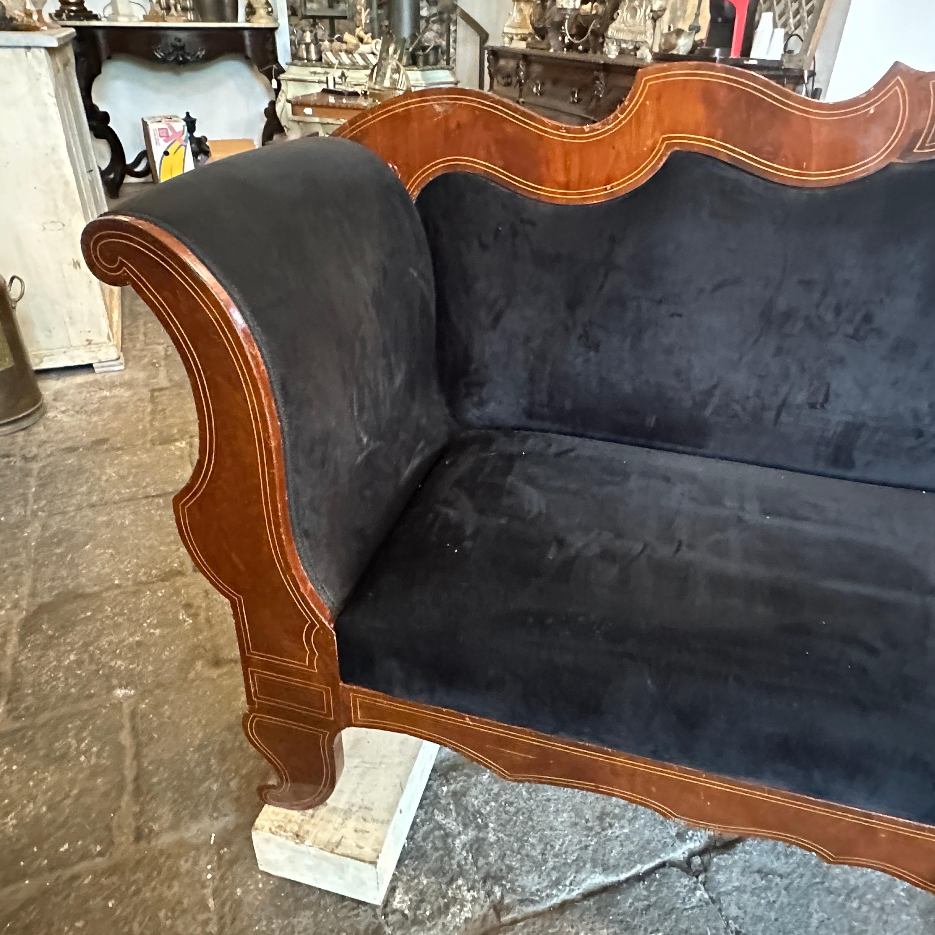 black antique sofa