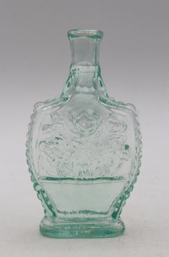 c. 1840s American Aquamarine Glass Cologne Bottle